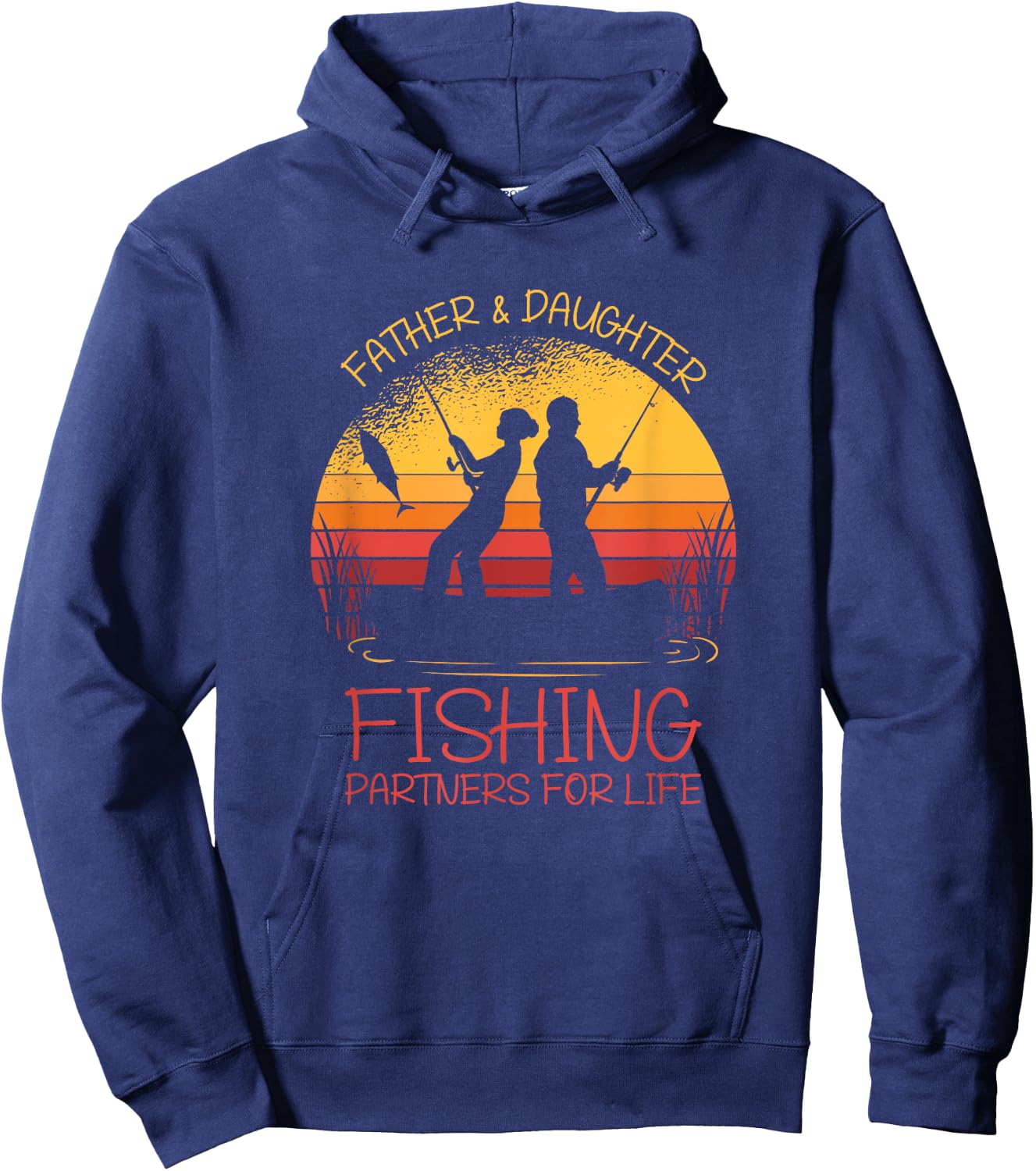 Father & Daughter Fishing Partner For Life Best Father's Day Hoodie - Hoodie | Navy