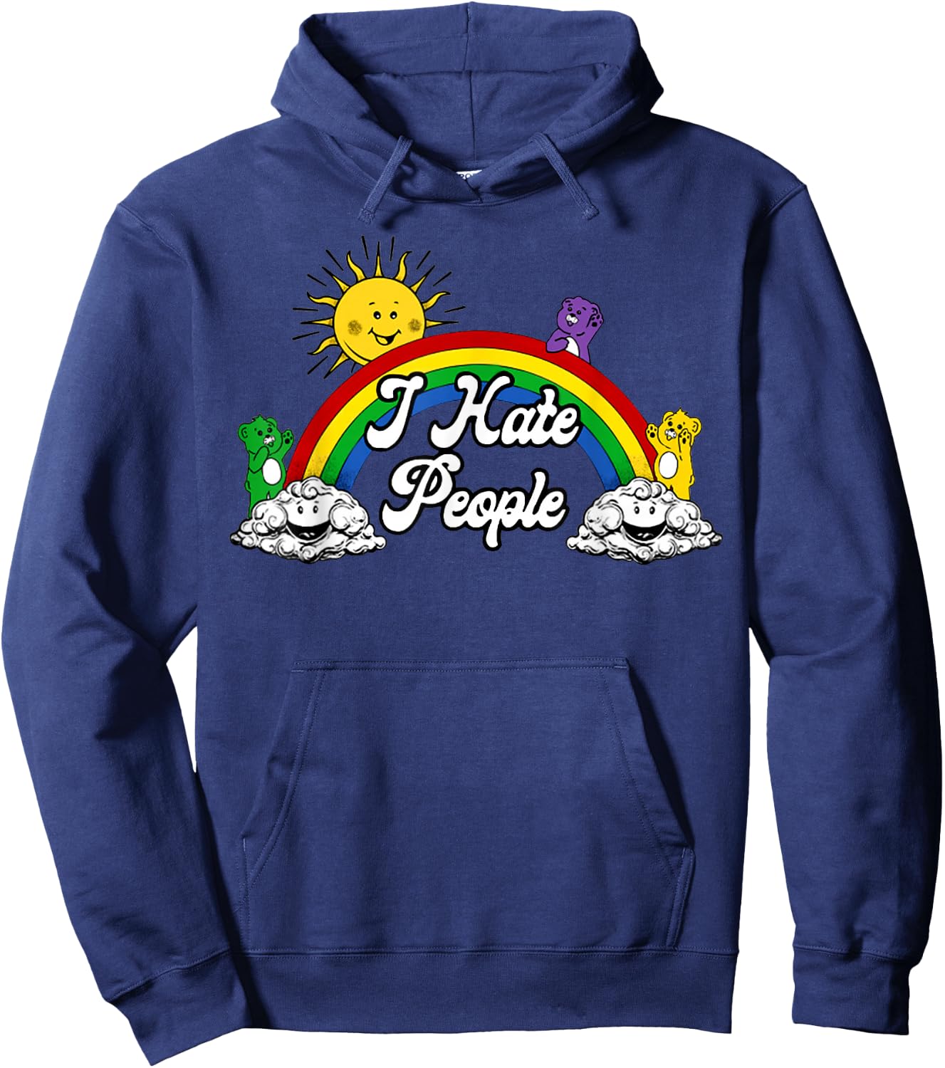 i Hate People t Shirt Hoodie - Hoodie | Navy