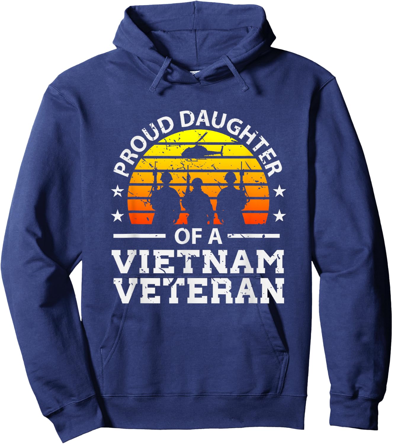 Proud Daughter of A Vietnam Veteran Hoodie - Hoodie | Navy