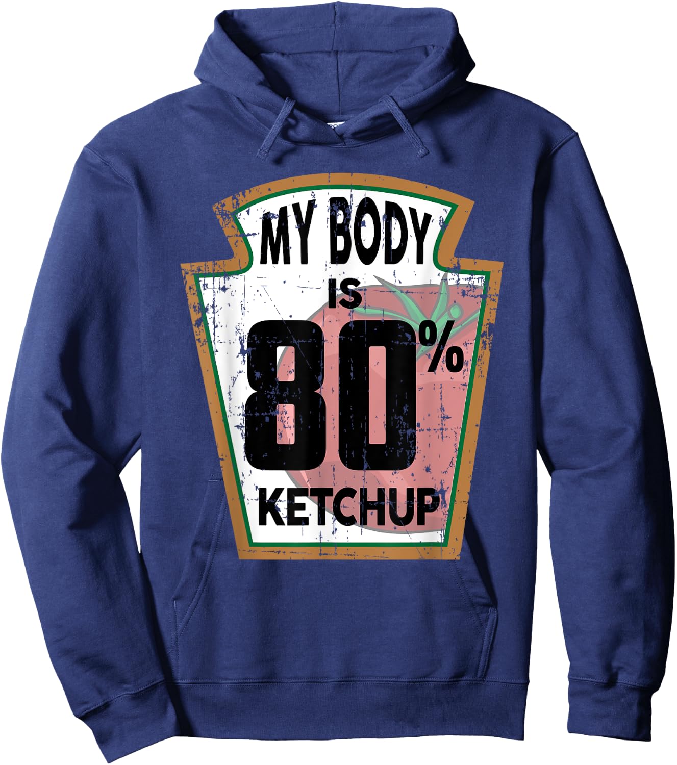 Funny Ketchup Lover Themed Tomato Sauce Foodie Joke Gifts Hoodie - Hoodie | Navy