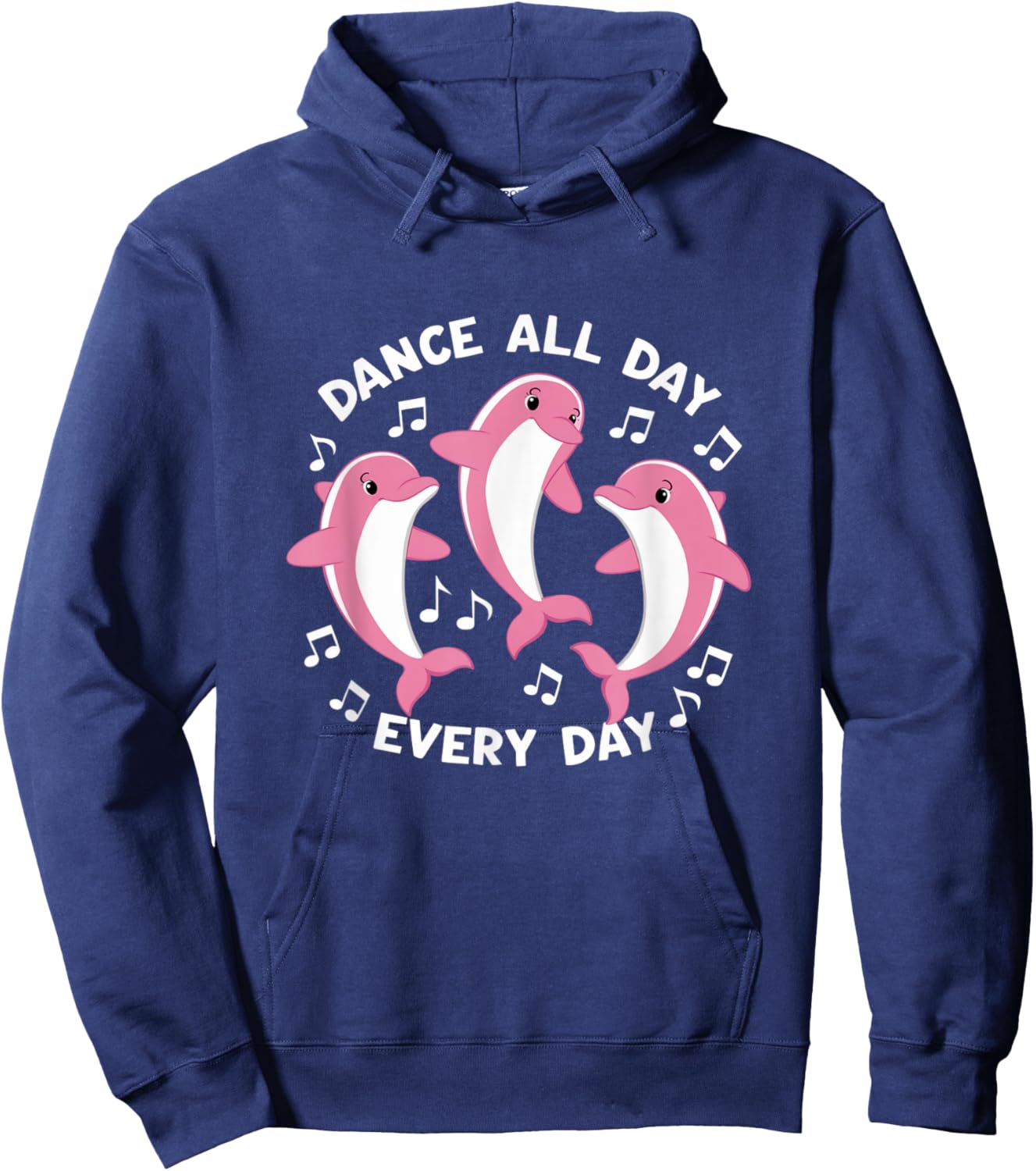 Dance All Day Cute Dolphin Dance Recitals Design Hoodie - Hoodie | Navy