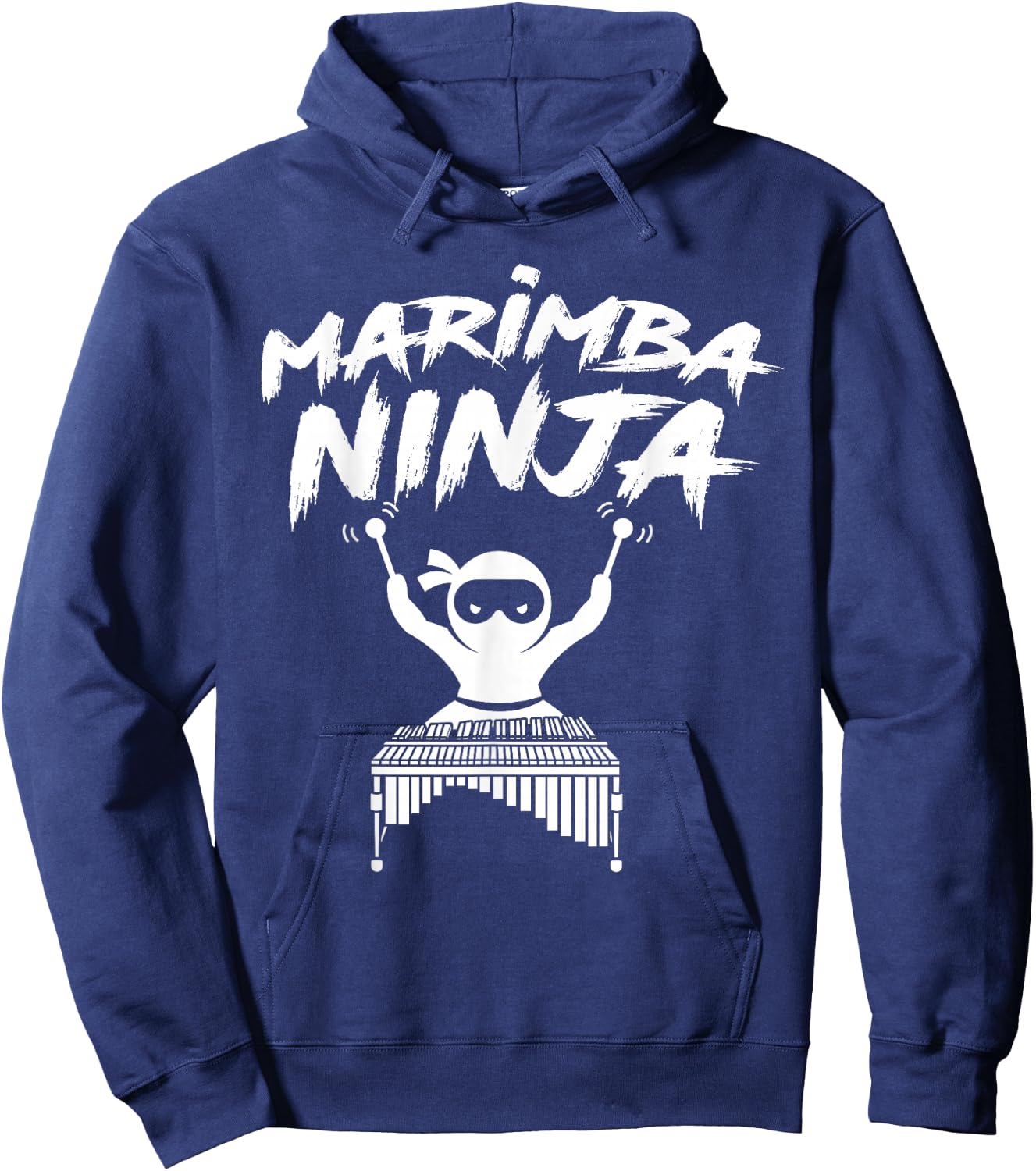 Marimba Ninja Funny Marching Band Percussion Gift Men Boys Hoodie - Hoodie | Navy