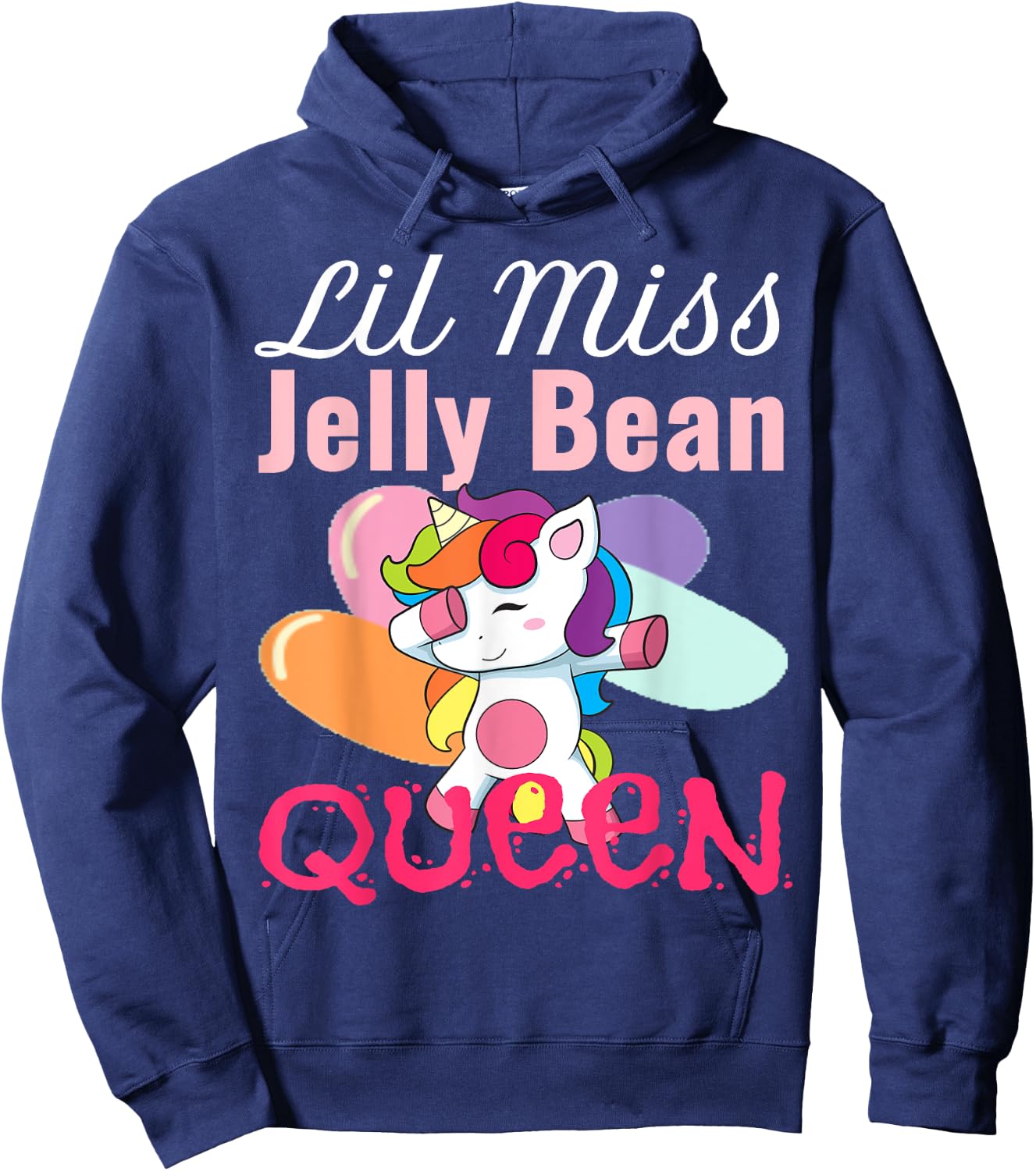 Easter Shirt for Girls Youth Kids Jelly Bean Funny Gift Hoodie - Hoodie | Navy