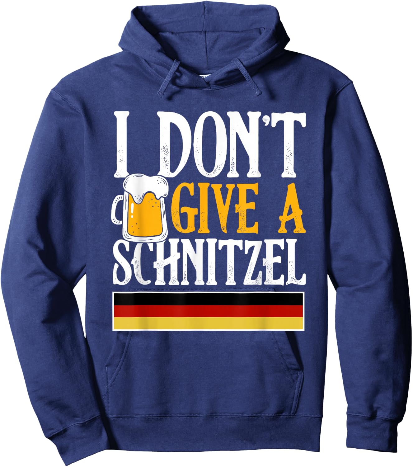 I Don't Give A Schnitzel German Beer Wurst Funny Oktoberfest Hoodie - Hoodie | Navy