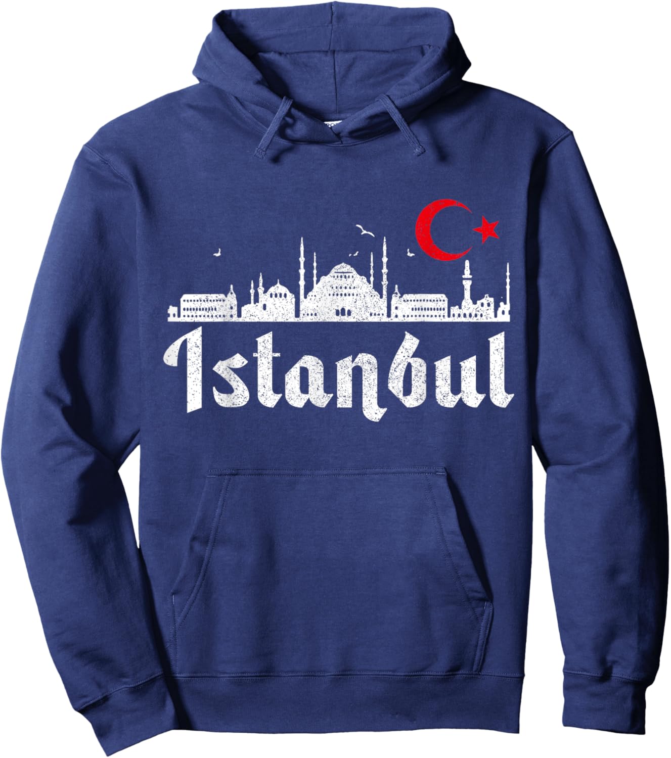 Istanbul Skyline Turkey Turkish Pride Souvenir Turkiye Hoodie - Hoodie | Navy