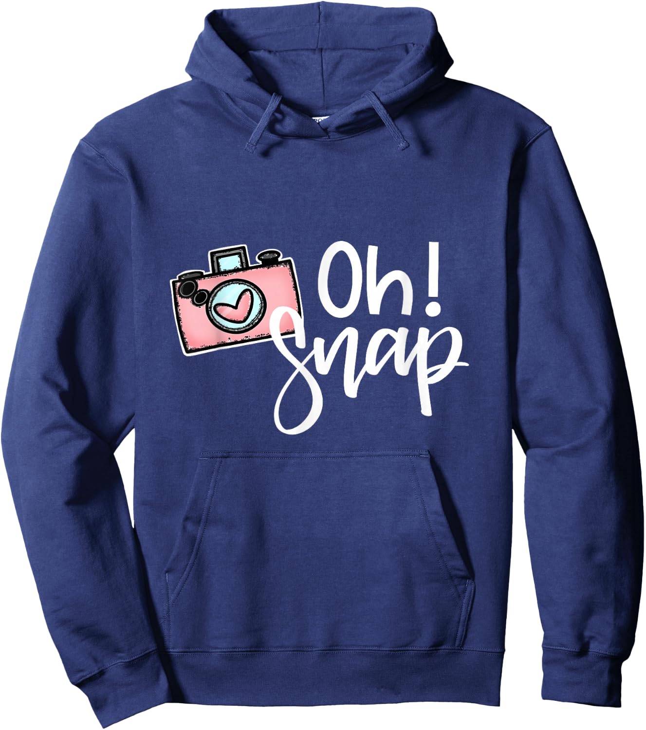 Oh! Snap with Camera Doodle Heart Gift Photographer Hoodie - Hoodie | Navy