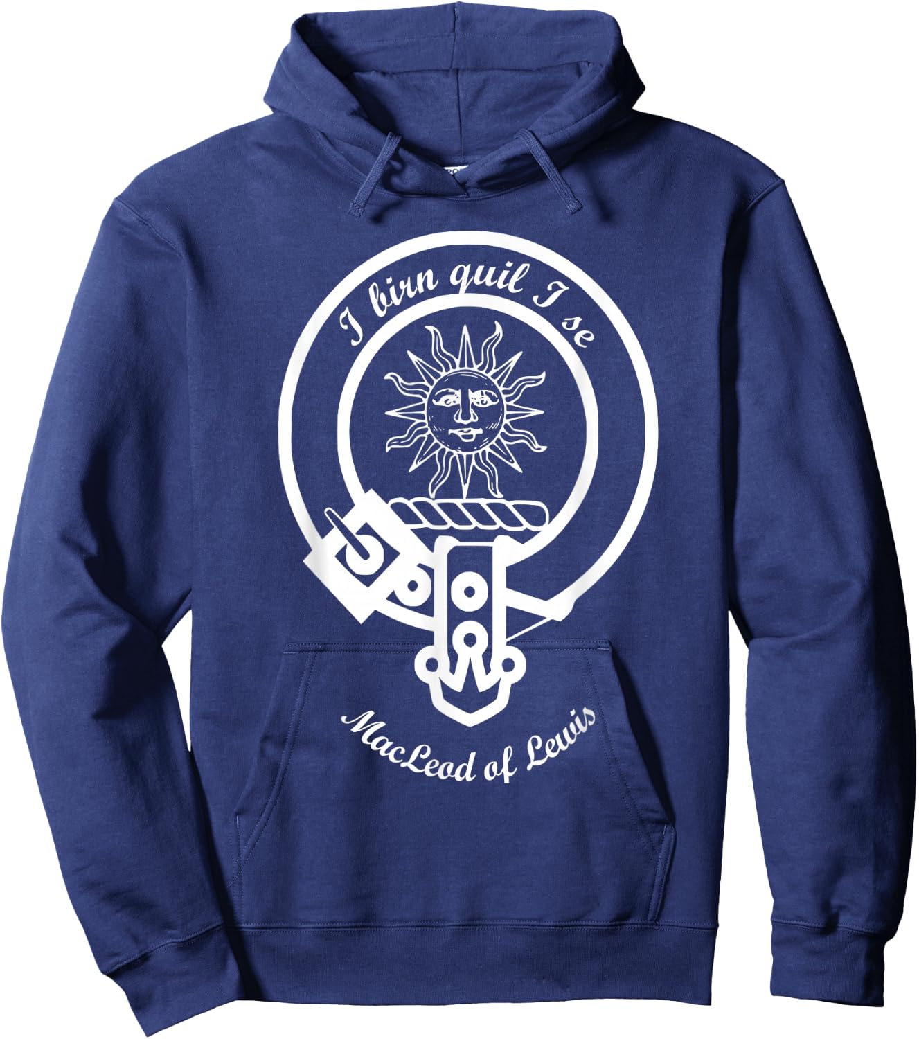 Clan MacLeod of Lewis surname last name crest Hoodie - Hoodie | Navy