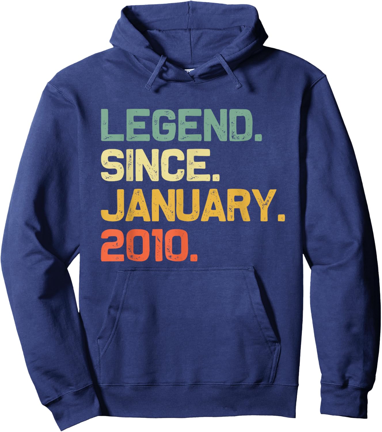 Legend Since January 2010 11th Birthday Gift 11 Years Old Hoodie - Hoodie | Navy