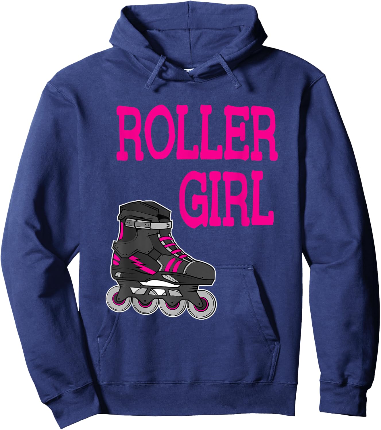 Fun Roller Girl Rollerblading Inline Skating Gift Hoodie - Hoodie | Navy