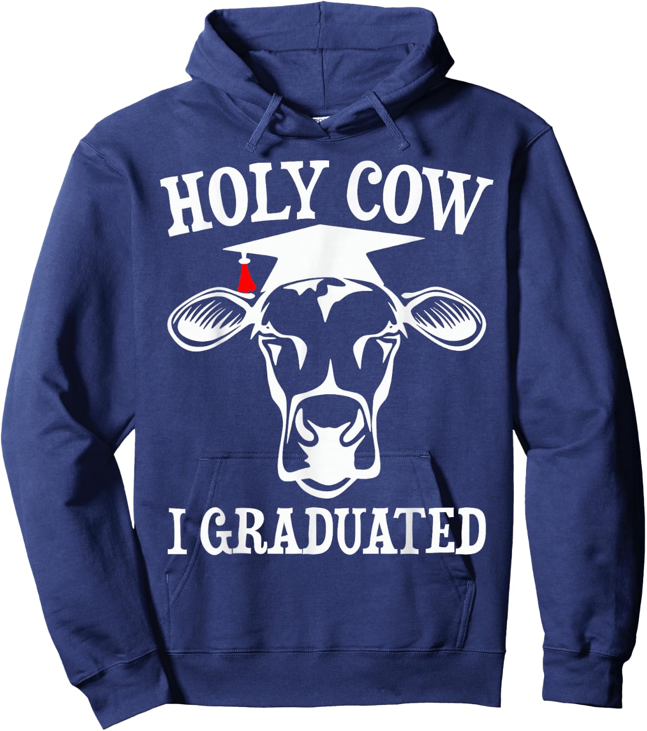 Holy Cow I Graduated Cow Graduation Pre K Pre Kinder Toddler Hoodie - Hoodie | Navy