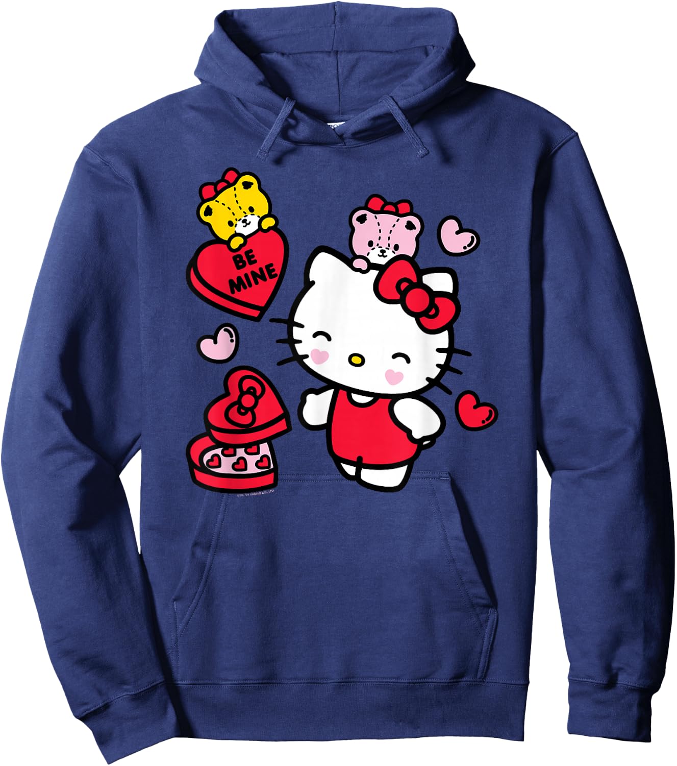 Hello Kitty Be Mine Candy Gifts Valentine's Hoodie - Hoodie | Navy