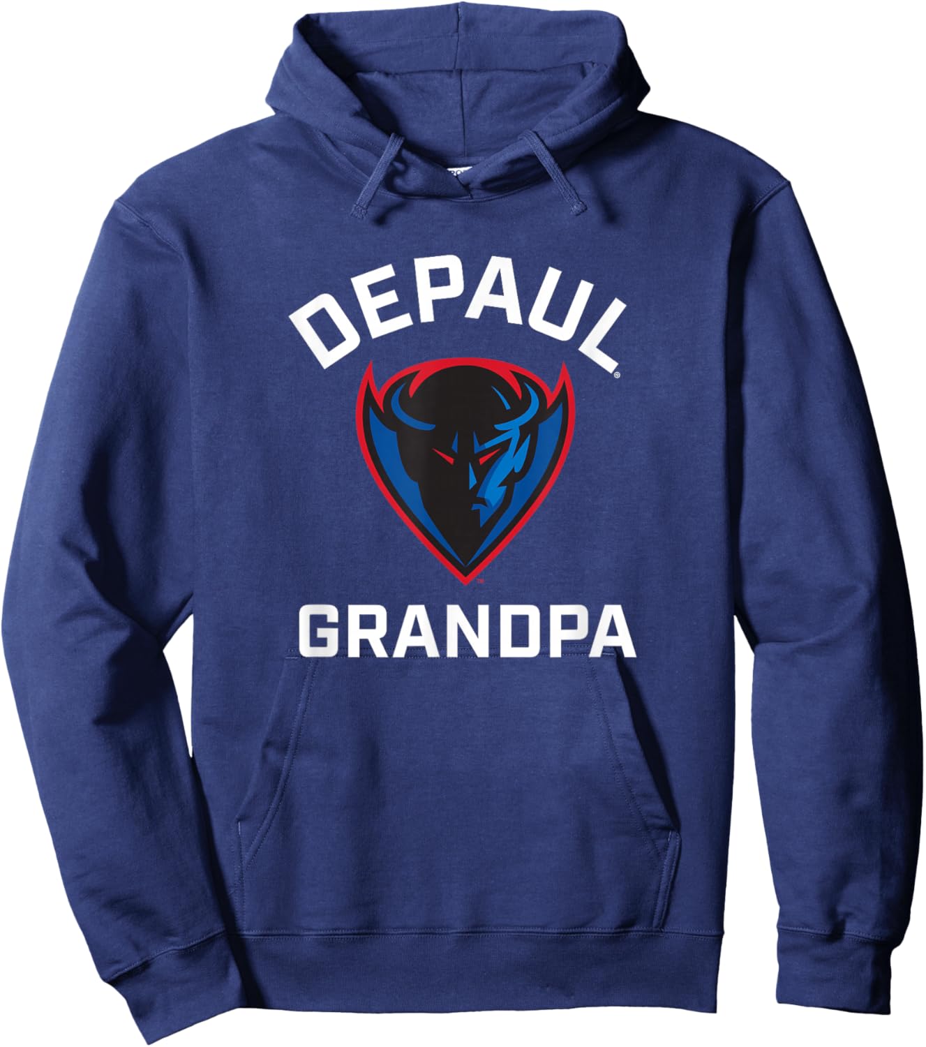 DePaul University Blue Demons Arched Grandpa Hoodie - Hoodie | Navy