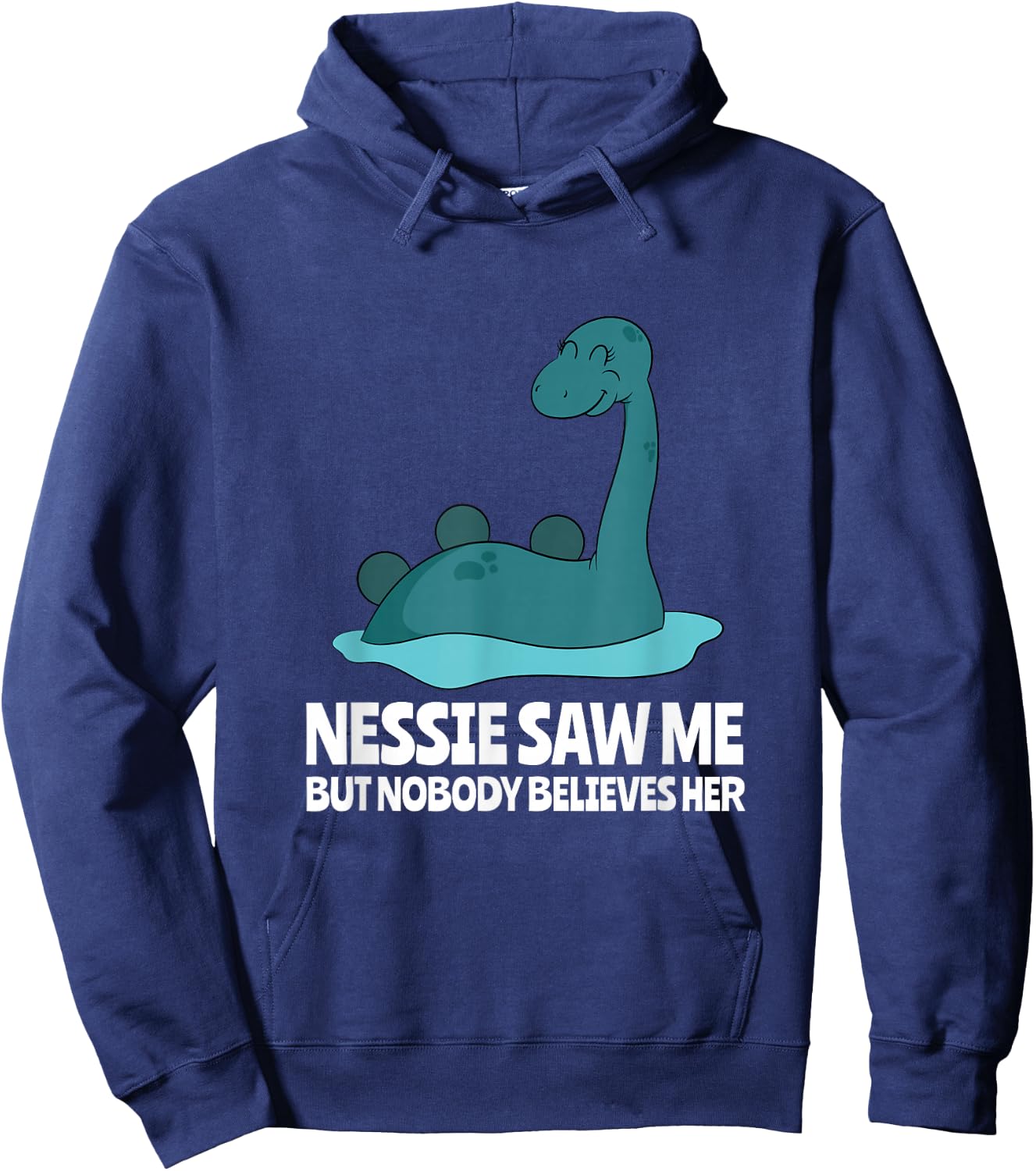 Funny Nessie Monster of Loch Ness Design for Scotland Trip Hoodie - Hoodie | Navy