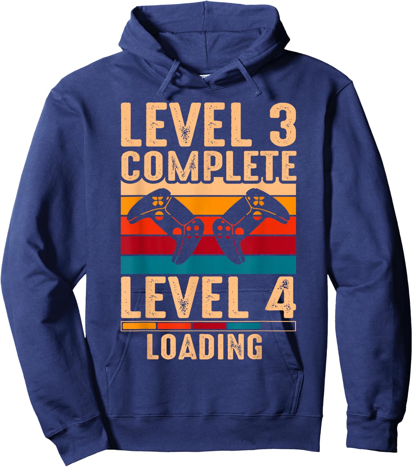 Level 3 Complete Gamer 3 Years Wedding Anniversary Hoodie - Hoodie | Navy