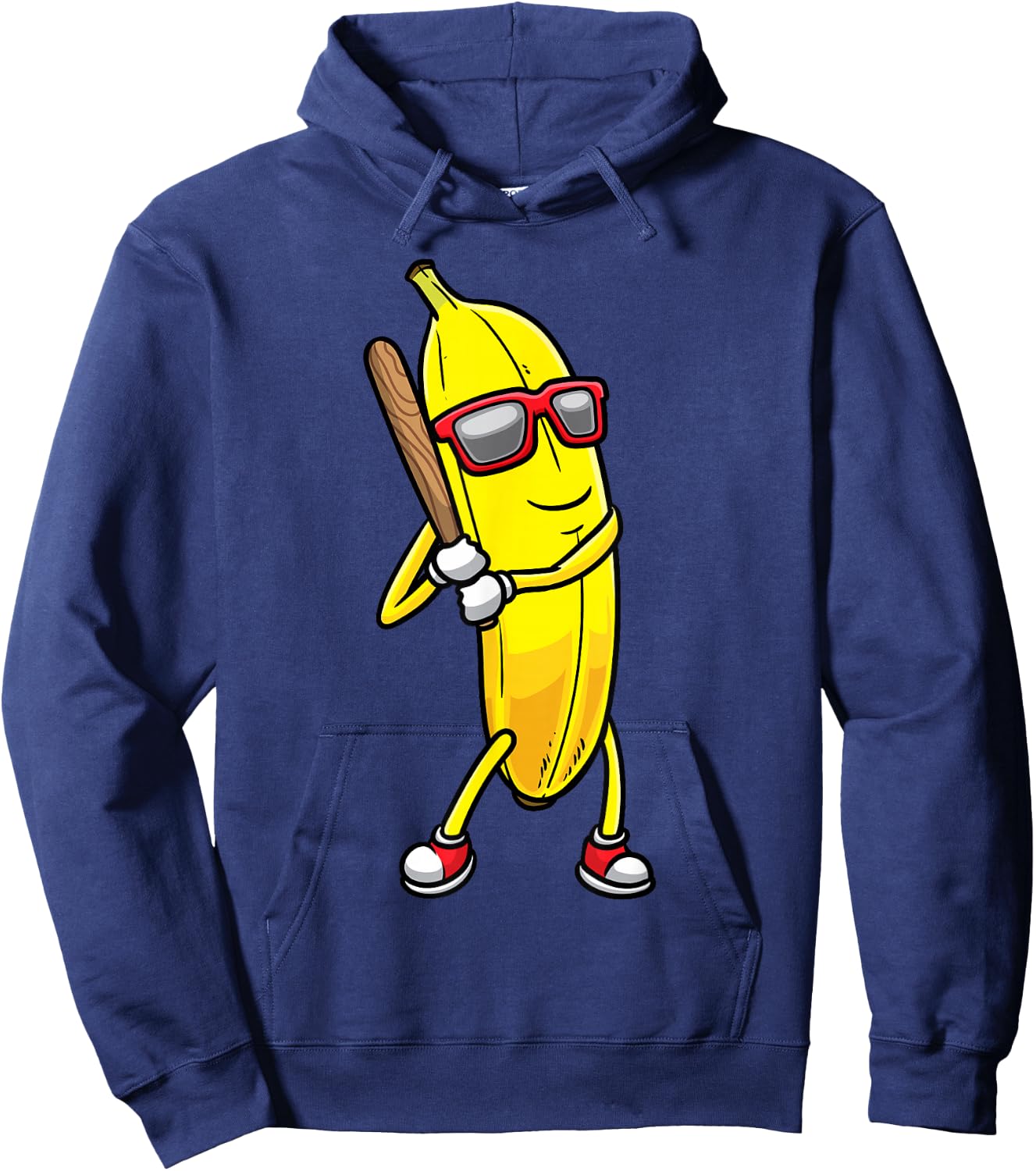 Banana Playing Baseball Fruit Lover Baseball Player Hoodie - Hoodie | Navy