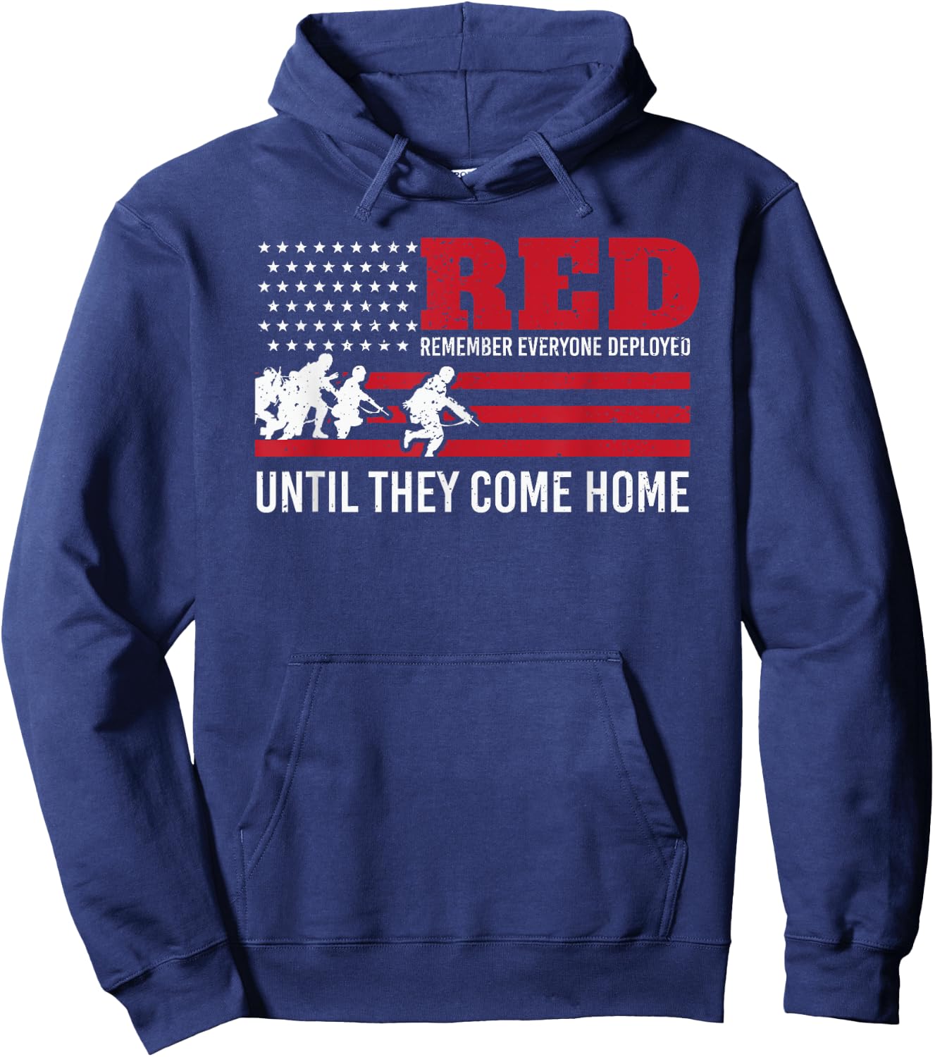 Remember Everyone Deployed RED Army Pride Hoodie - Hoodie | Navy