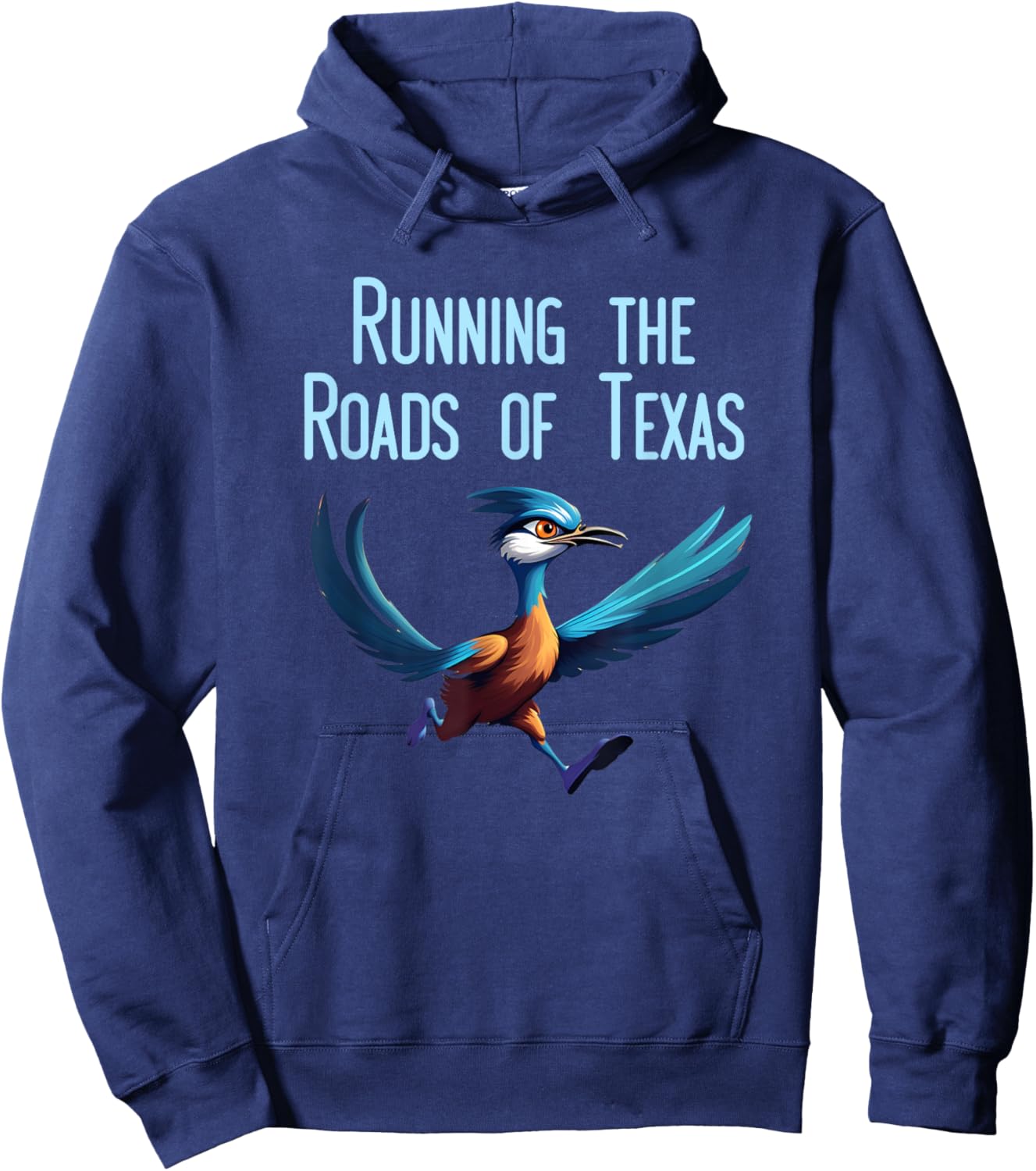 Texas Running The Roads Fast Bird Roadrunner Hoodie - Hoodie | Navy