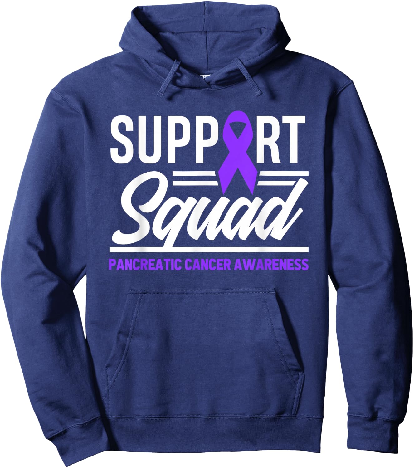 Pancreatic Cancer Support Squad Pancreatic Cancer Awareness Hoodie - Hoodie | Navy