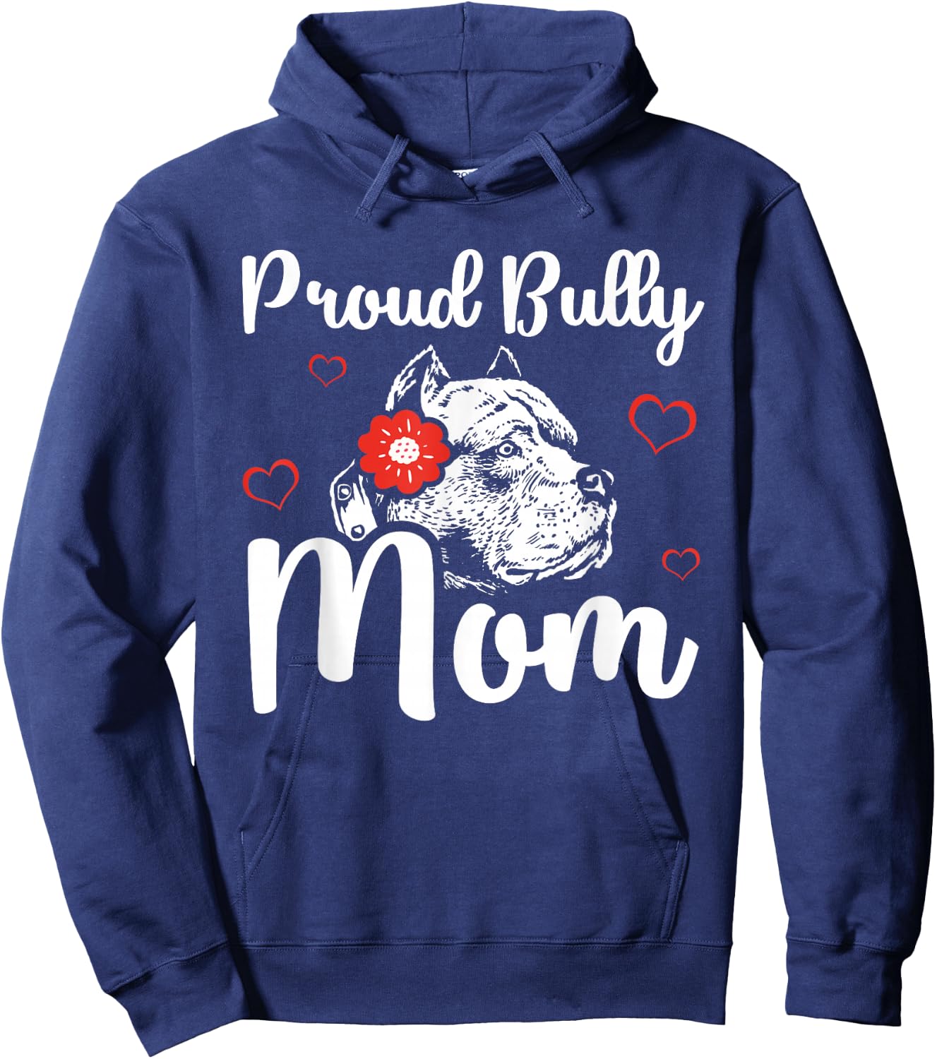 Bully Mom | American Bully Pitbull Dog Owner Hoodie - Hoodie | Navy