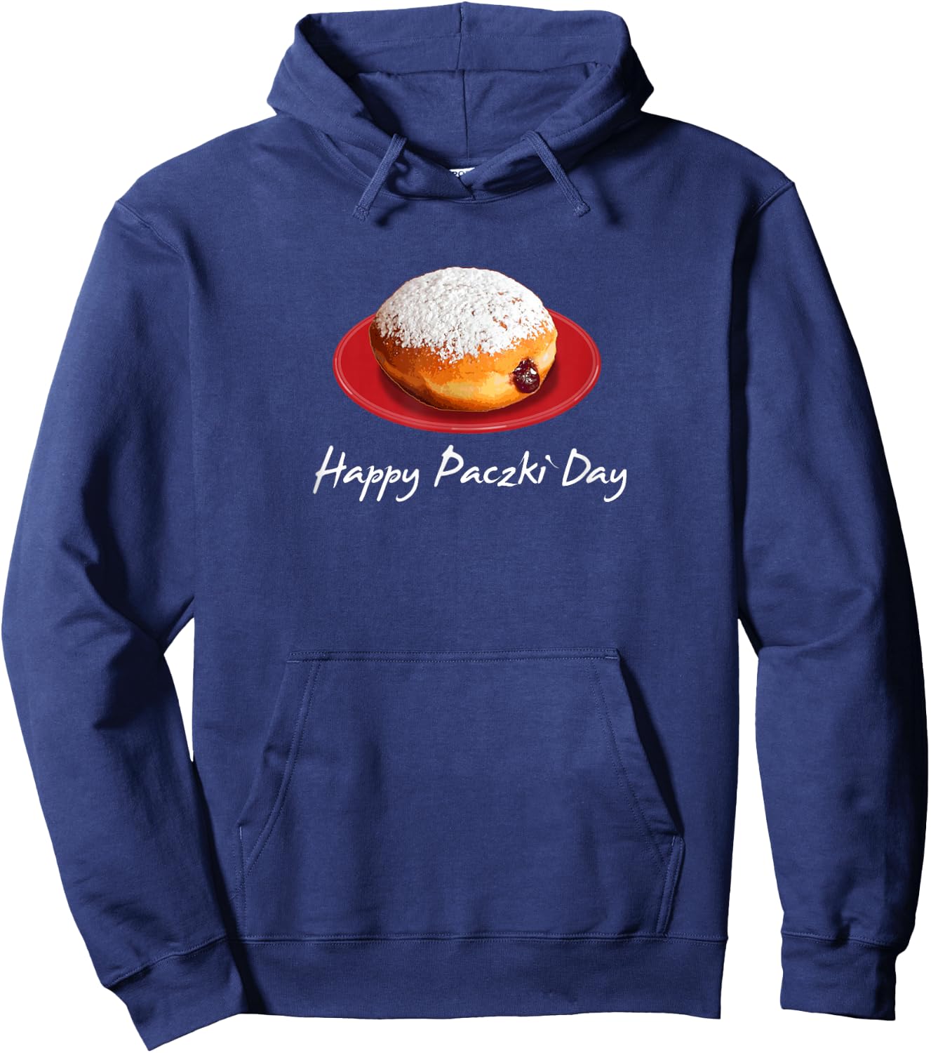 Polish Jelly Filled Donut Fat Tuesday Hoodie - Hoodie | Navy