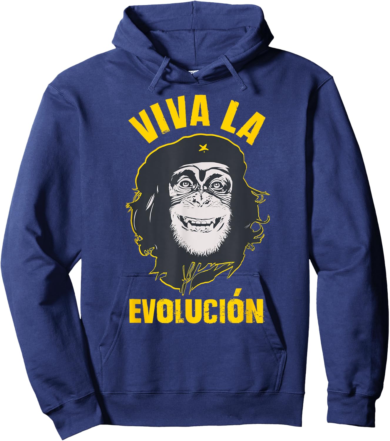 Monkey chimpanzee, Viva la Evolution, Revolution FUN gift Hoodie - Hoodie | Navy