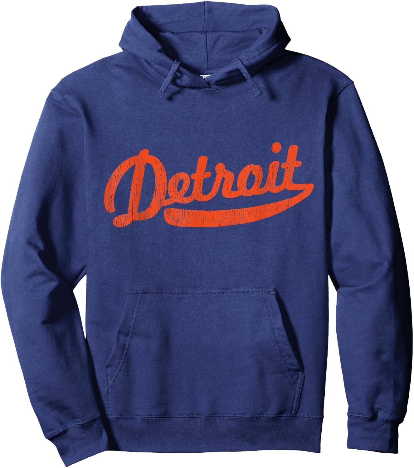 Distressed Detroit Baseball Stuff Vintage Detroit Hoodie - Hoodie | Navy