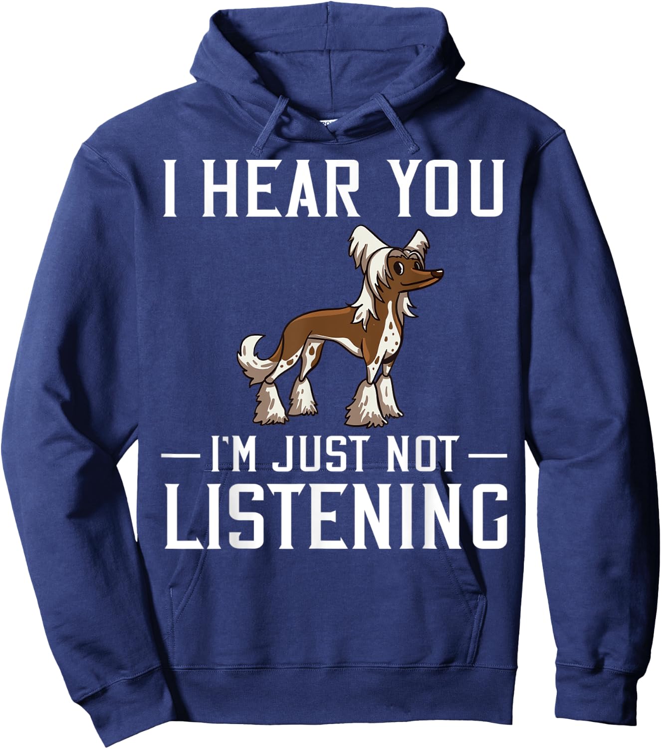 Chinese Crested Powderpuff Dog Gift Puppies Owner Lover Hoodie - Hoodie | Navy