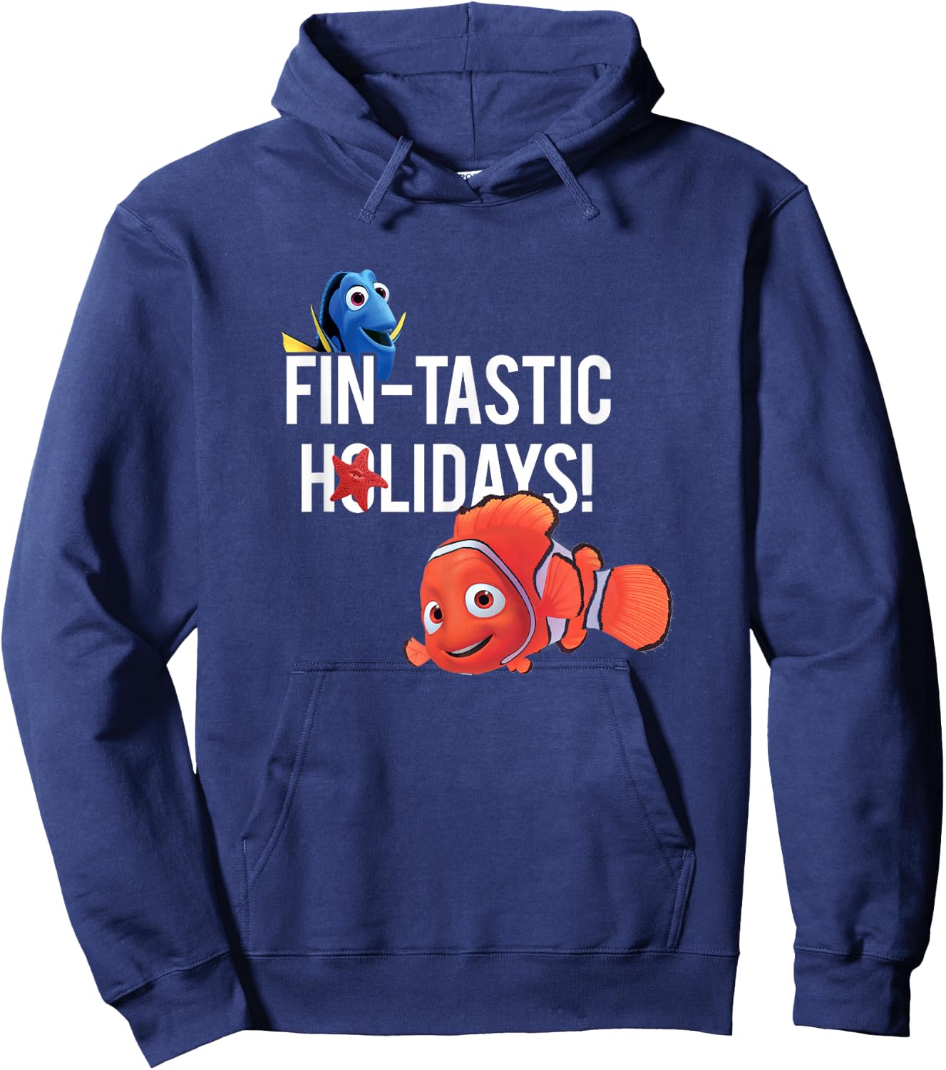 Disney Pixar Finding Nemo Dory & Nemo Fin-Tastic Holidays! Hoodie - Hoodie | Navy