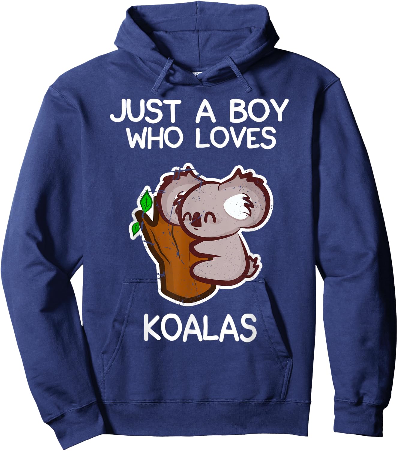 Just A Boy Who Loves Koalas Funny Koala Lover Quote Hoodie - Hoodie | Navy