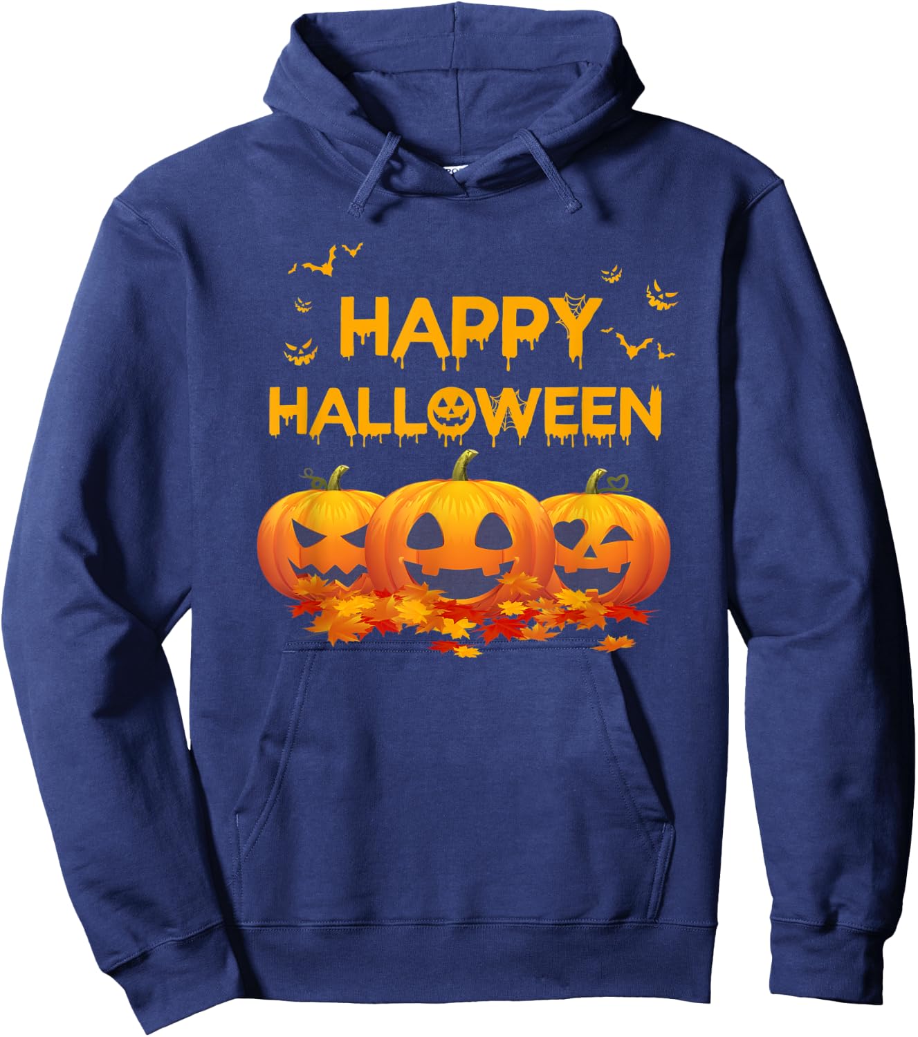 Happy Halloween Costumes Funny Gifts Pumpkins Men Women Kids Hoodie - Hoodie | Navy