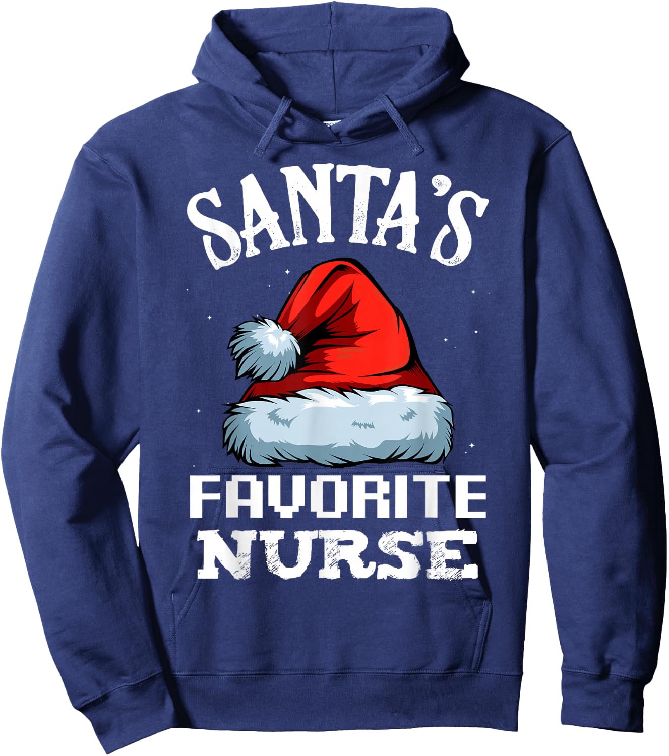 Santa's Favorite Nurse Funny Christmas Gift For Nursing Hoodie - Hoodie | Navy