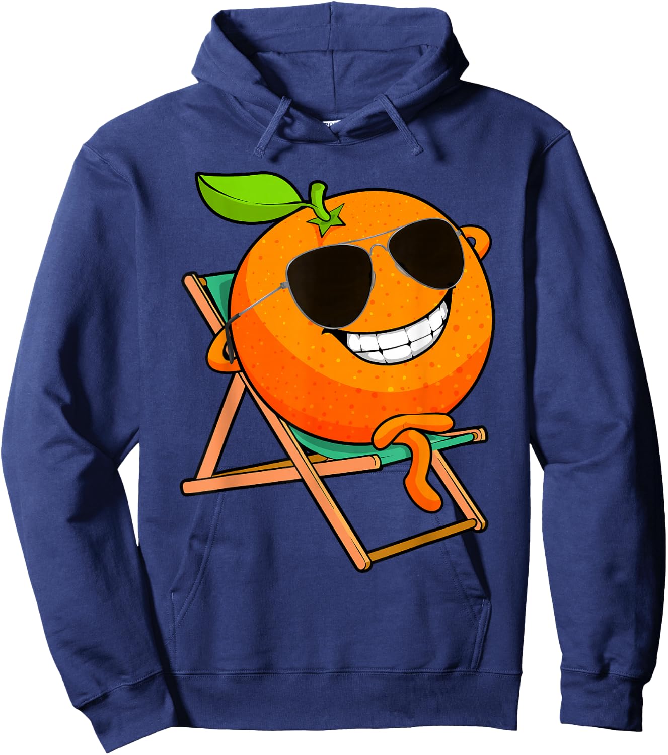 Funny Orange Design Women Kids Orange Fruit Lovers Hoodie - Hoodie | Navy