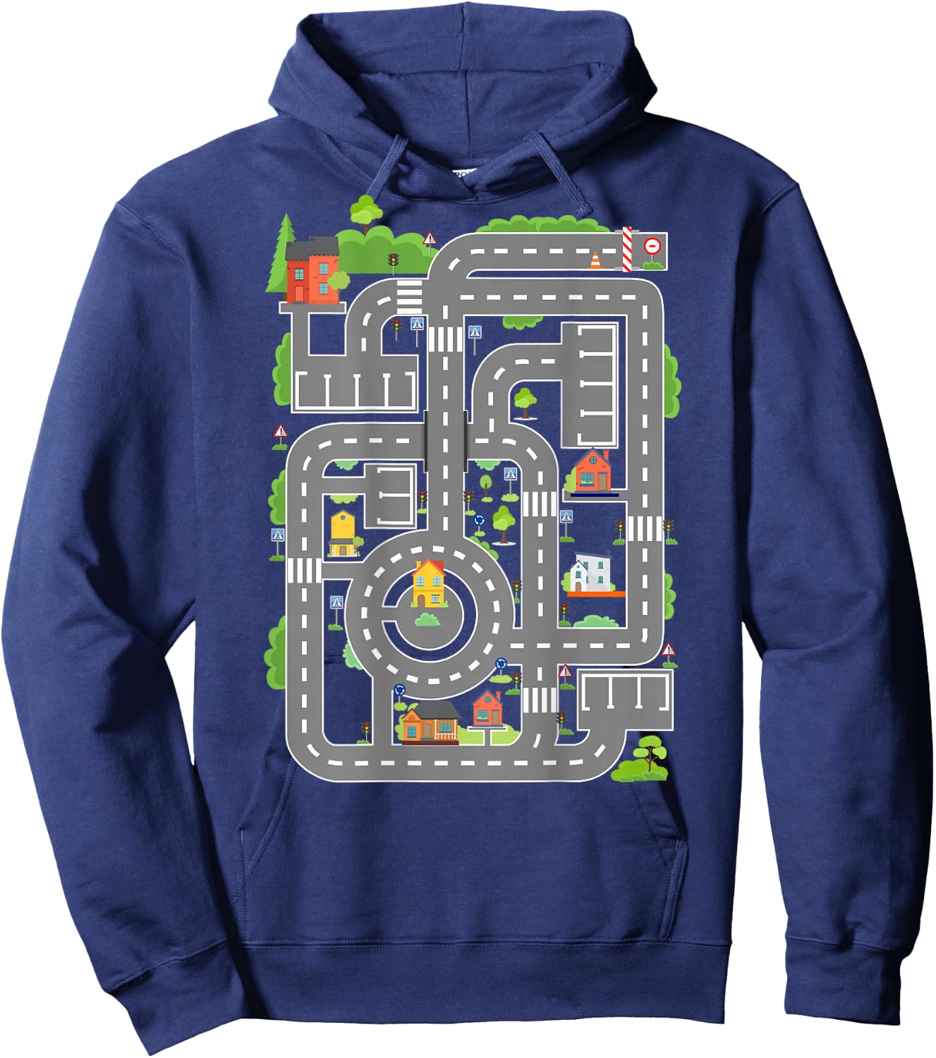 Play Cars On Dad's Back Shirt Funny Kids and Fathers Play Hoodie - Hoodie | Navy