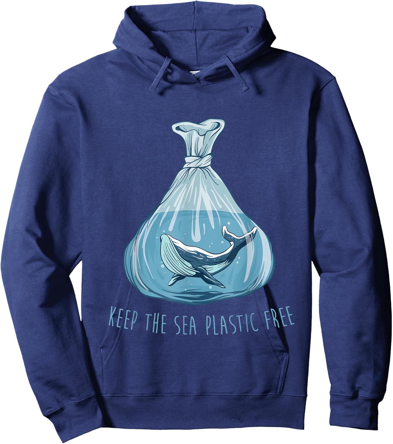 Keep the sea plastic free Save The Planet Environment Ocean Hoodie - Hoodie | Navy