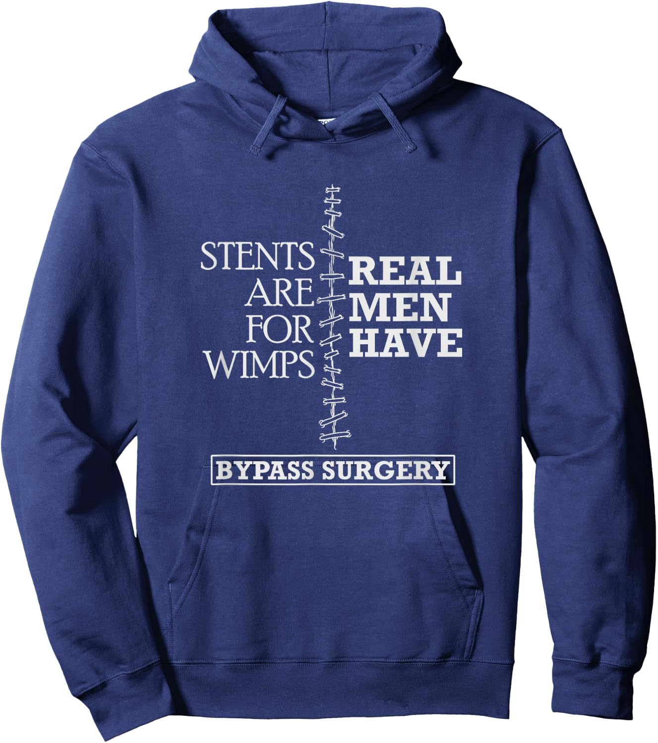 Heart Surgery Survivor After Surgery Recovery Men Bypass Hoodie - Hoodie | Navy