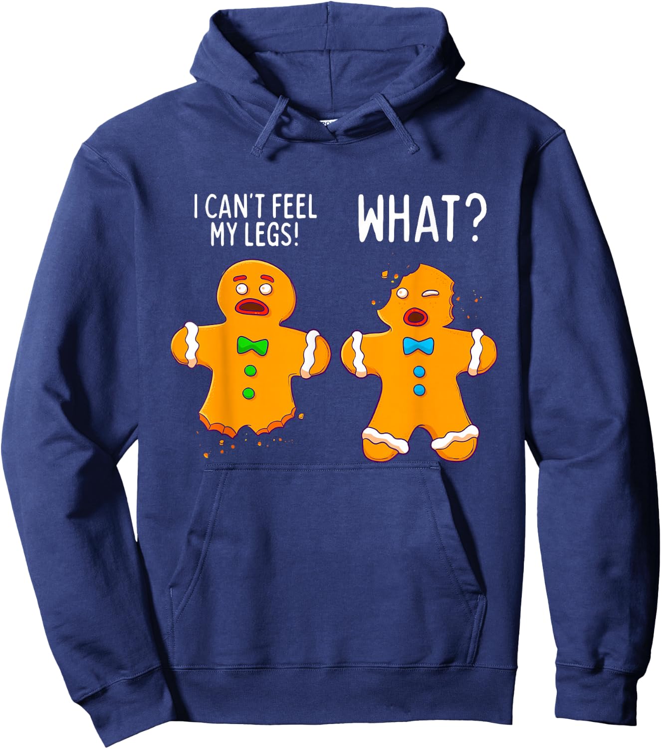 Gingerbread Men Christmas Funny Cookie Baking Gift Hoodie - Hoodie | Navy