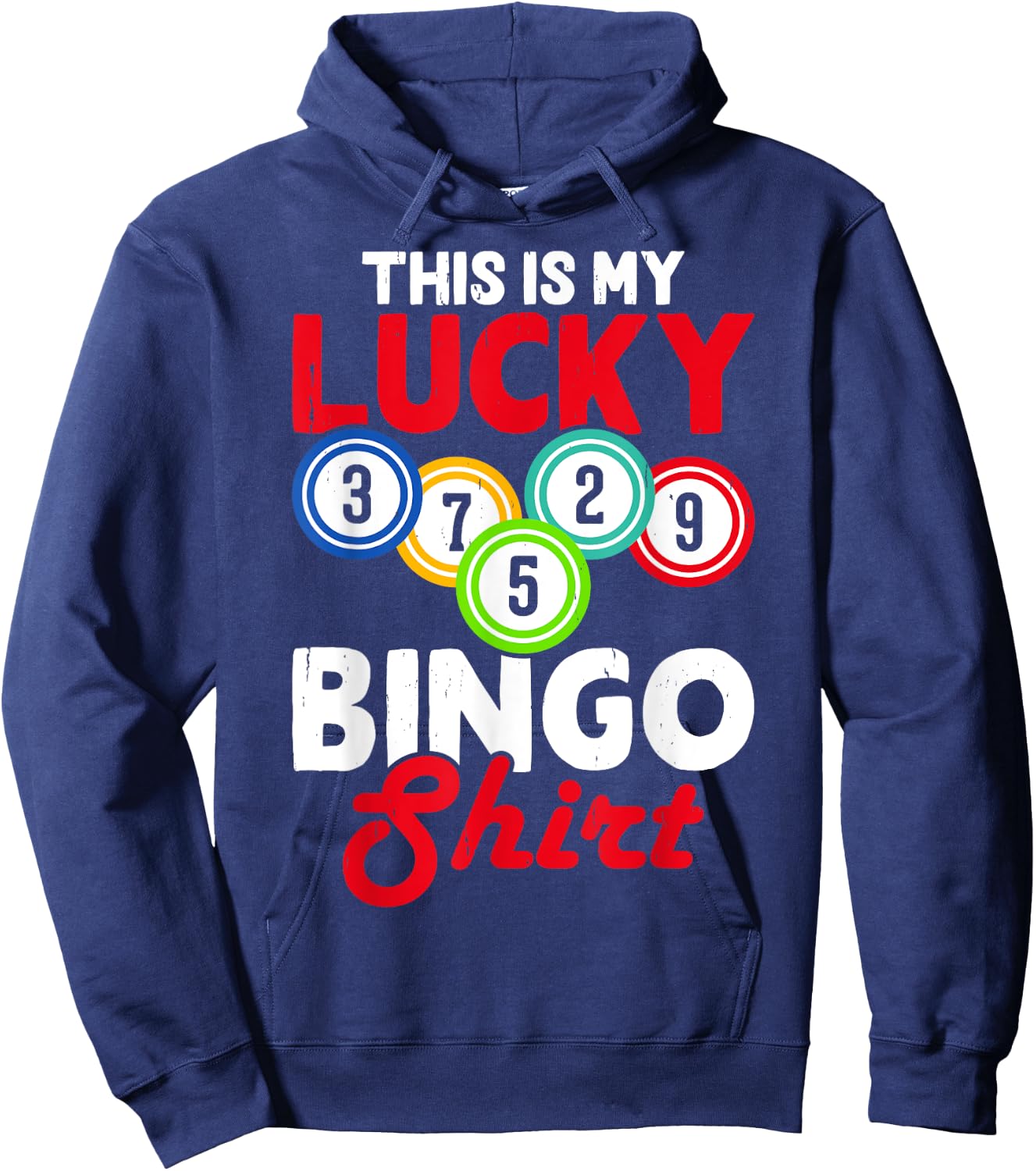 This Is My Lucky Bingo Shirt Hoodie - Hoodie | Navy