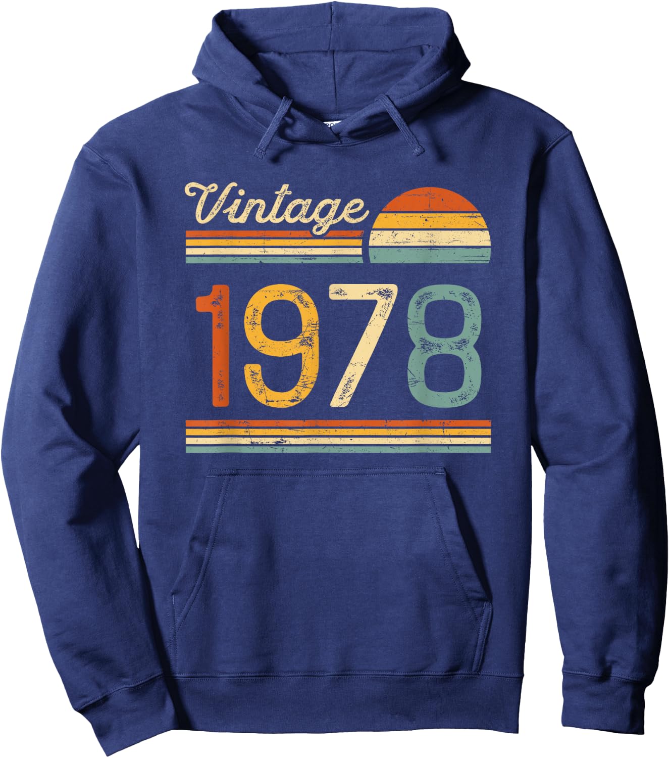 Vintage Born in 1978 - 48th Birthday 48 years old Men Women Hoodie - Hoodie | Navy