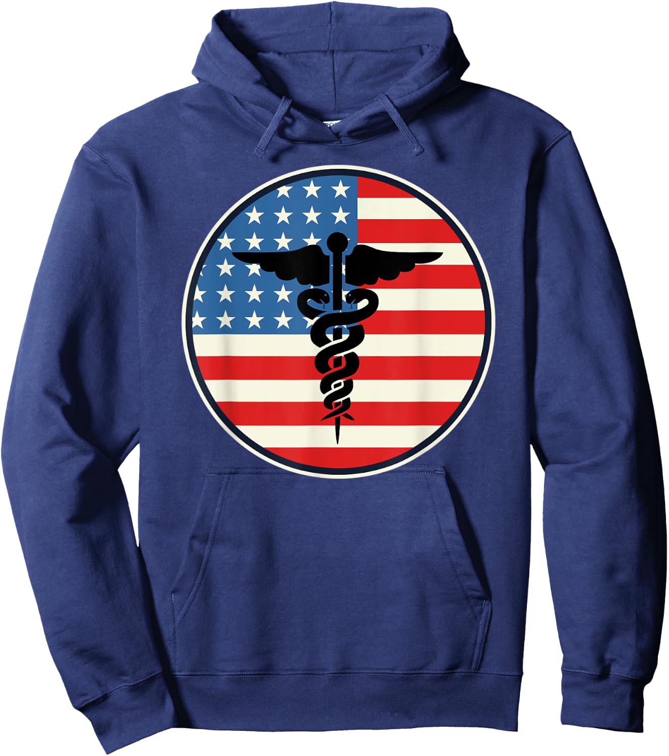 Pharmacist Pharmacy Technician Patriotic US Flag 4th Of July Hoodie - Hoodie | Navy