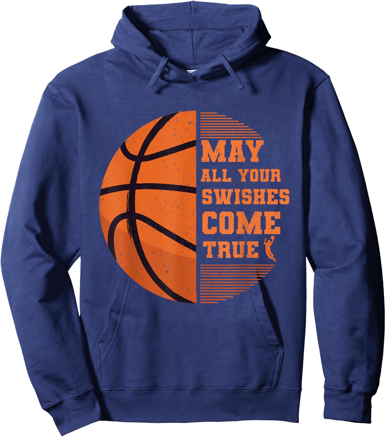 Basketball May All Your Swishes Come True College Player Hoodie - Hoodie | Navy