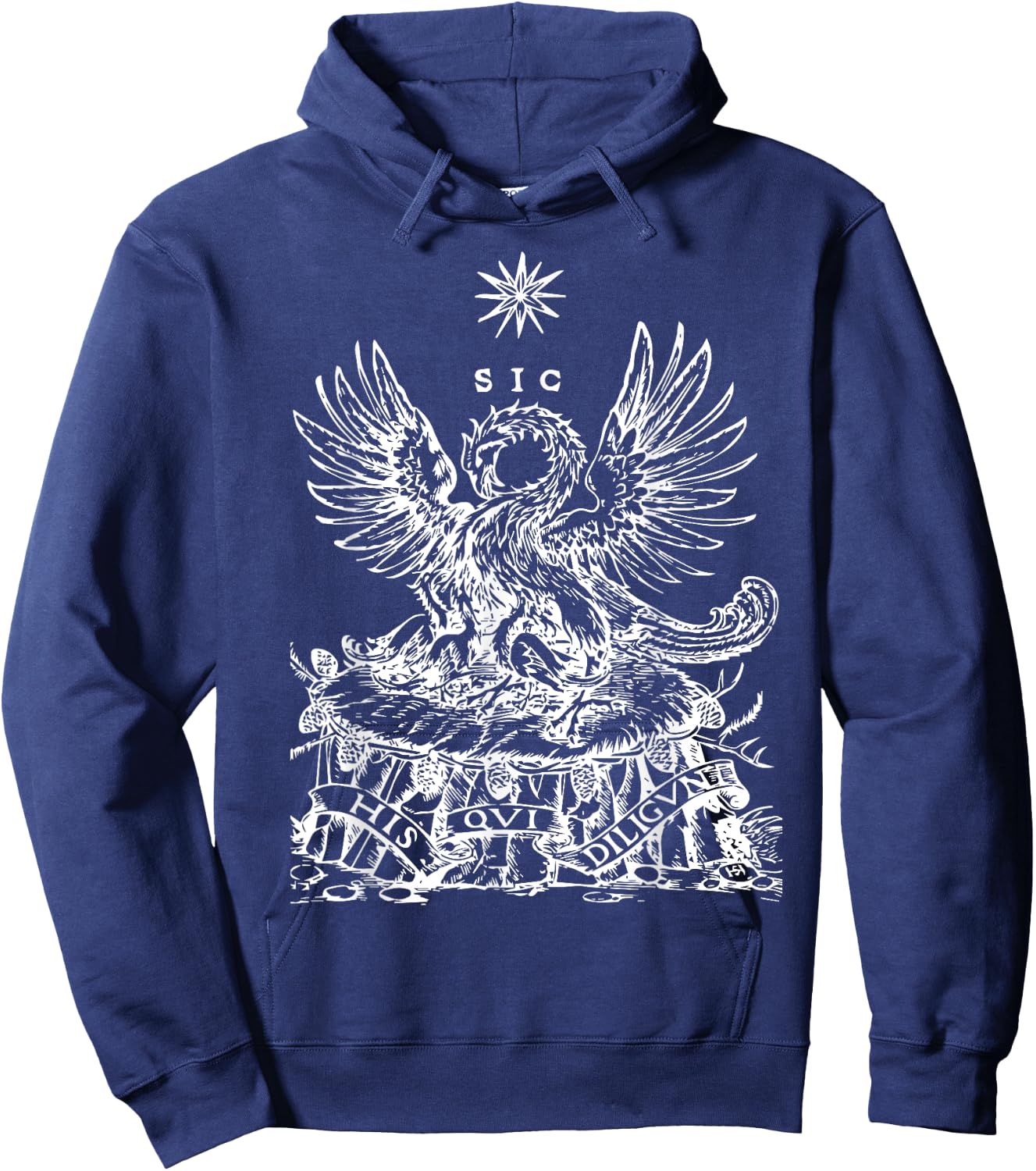 Pelican in Her Piety Traditional Latin Mass Catholic Symbols Hoodie - Hoodie | Navy