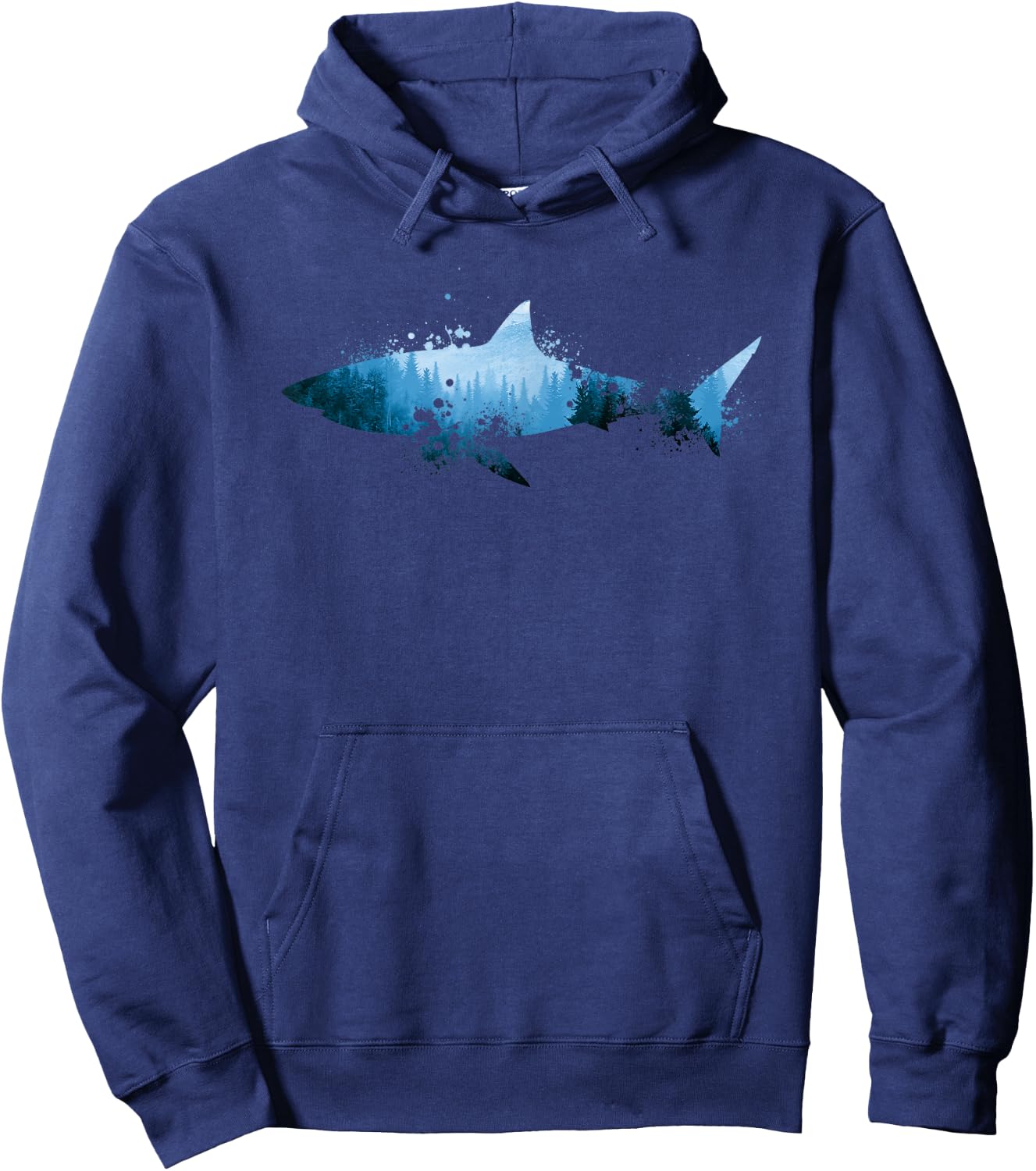 Men Women Boy Girl | Sharks Apparel Gifts Vintage Shark Silhouette | Hammerhead Shark Tiger Shark , Black, Small Hoodie - Hoodie | Navy