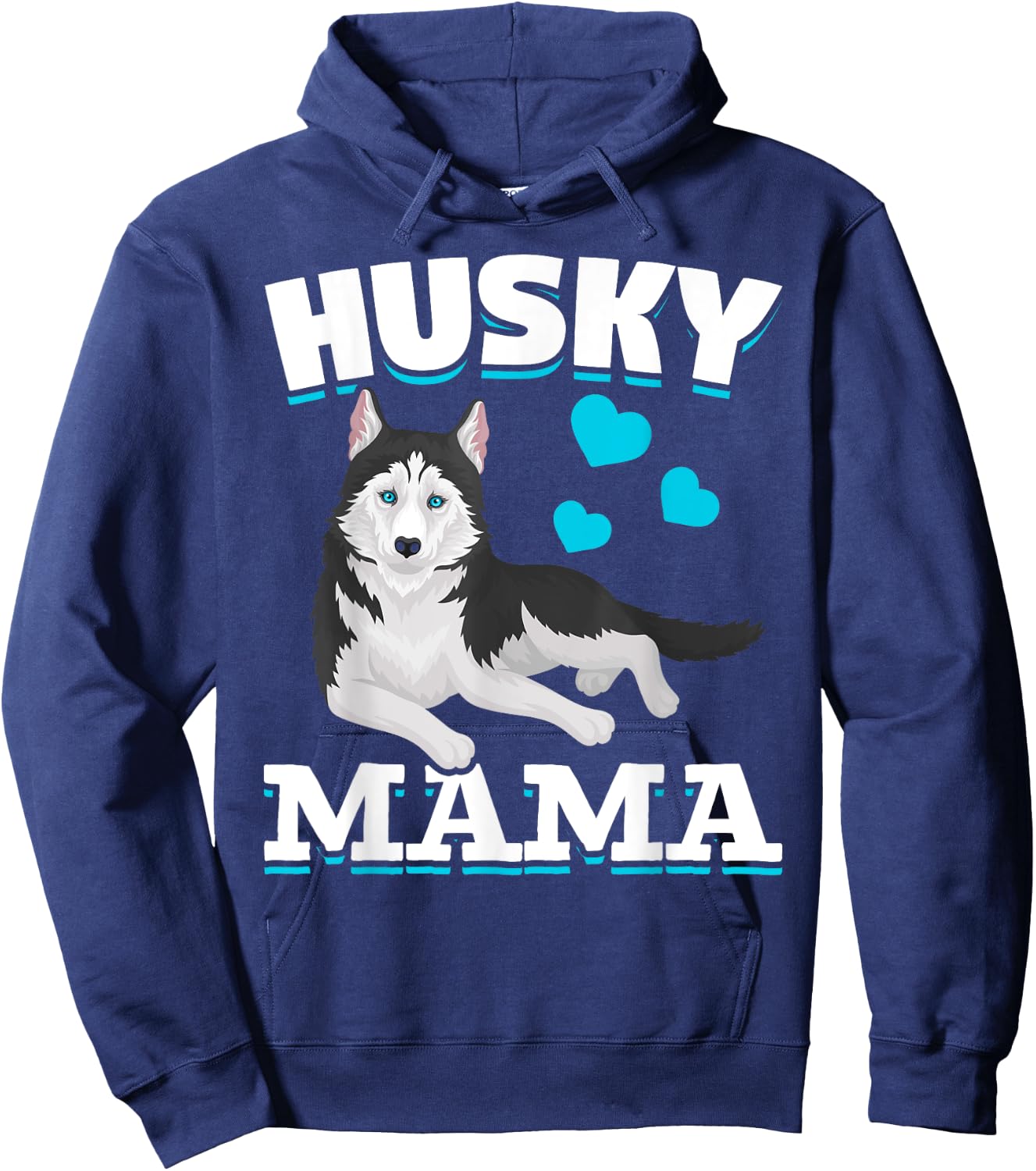 Husky Mama Animal Pet Mom Mothers Day Dog Lover Husky Men Women Kids Hoodie - Hoodie | Navy