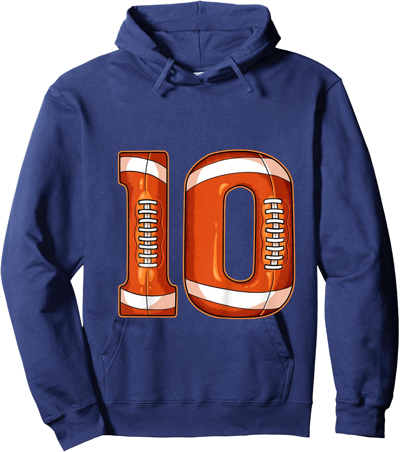 10th Birthday Football Hoodie - Hoodie | Navy
