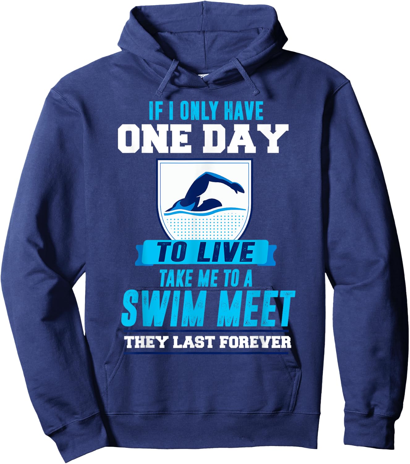 Swim Quote Design - Swim Team Gear Hoodie - Hoodie | Navy