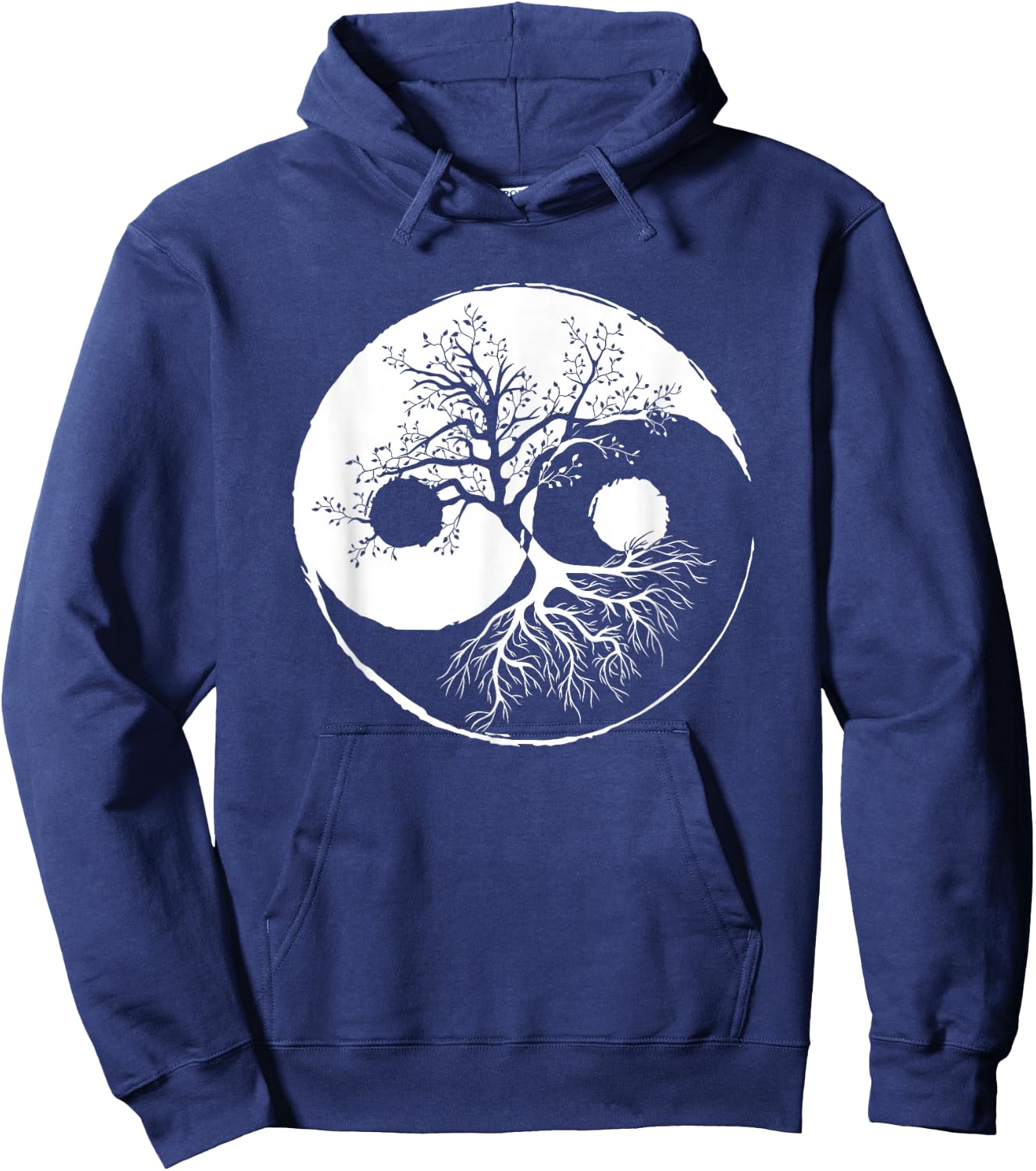 Yin and Yang Tree Balance Buddhism Nature Gift Hoodie - Hoodie | Navy