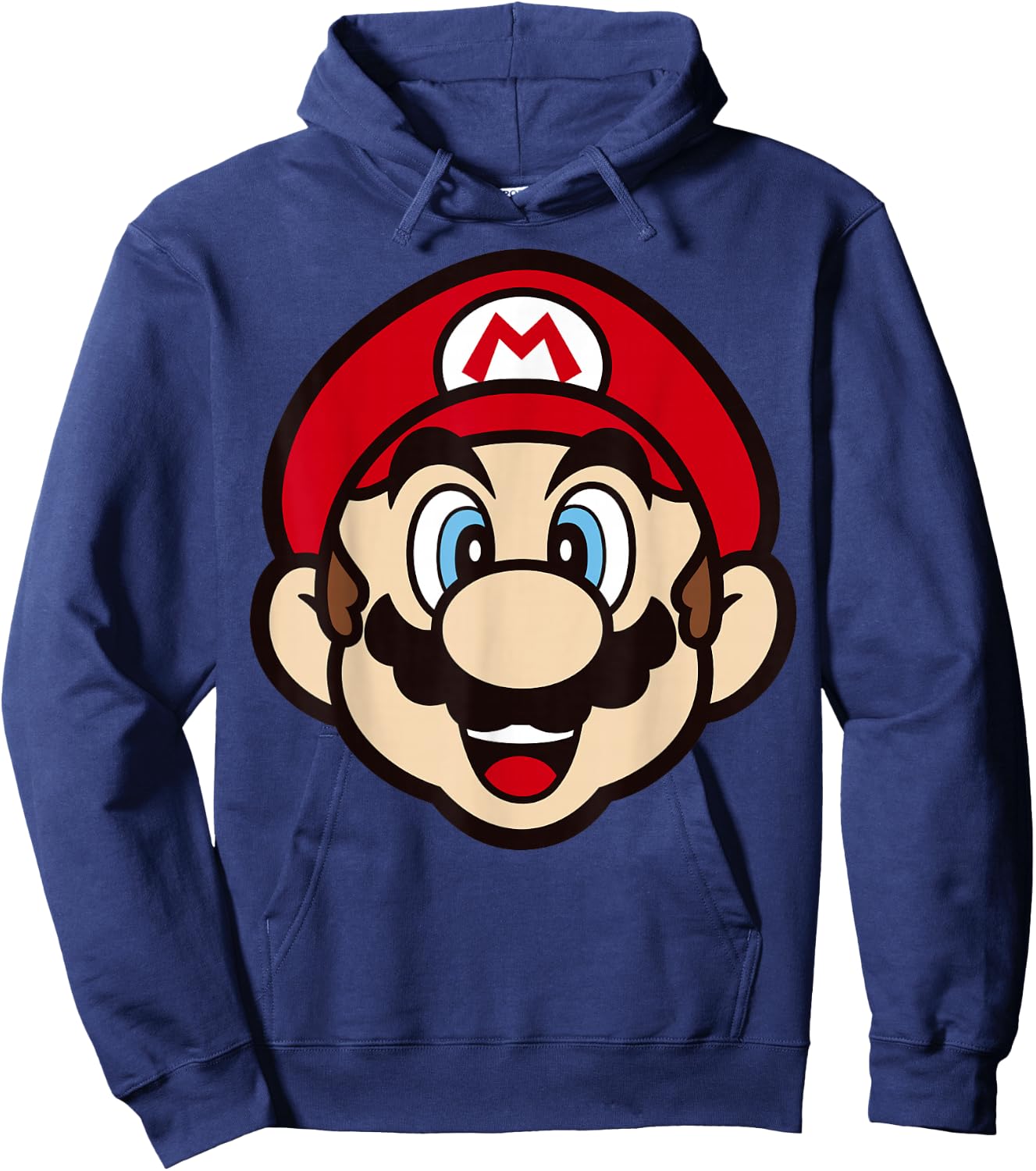 Super Mario Big Face Mario Hoodie - Hoodie | Navy