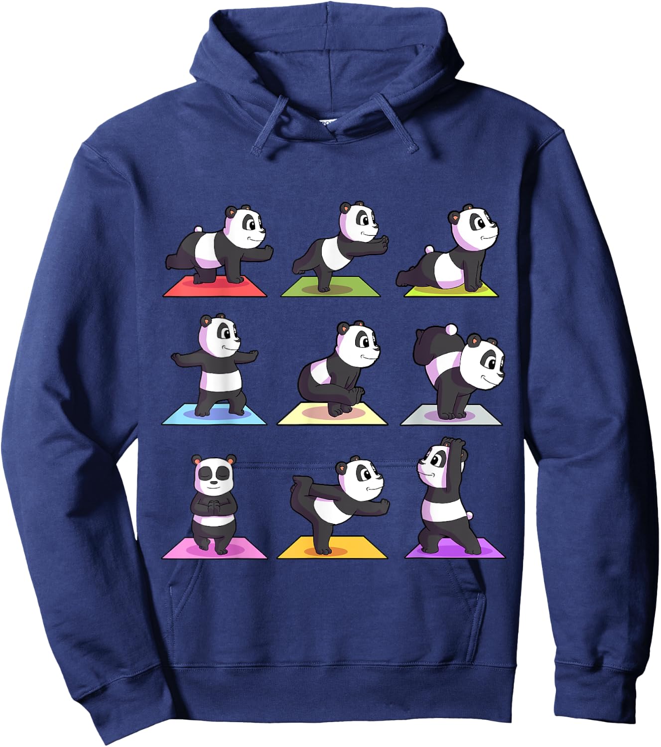 Panda Yoga Shirt Women Panda Lover Gift Girls Meditation Hoodie - Hoodie | Navy