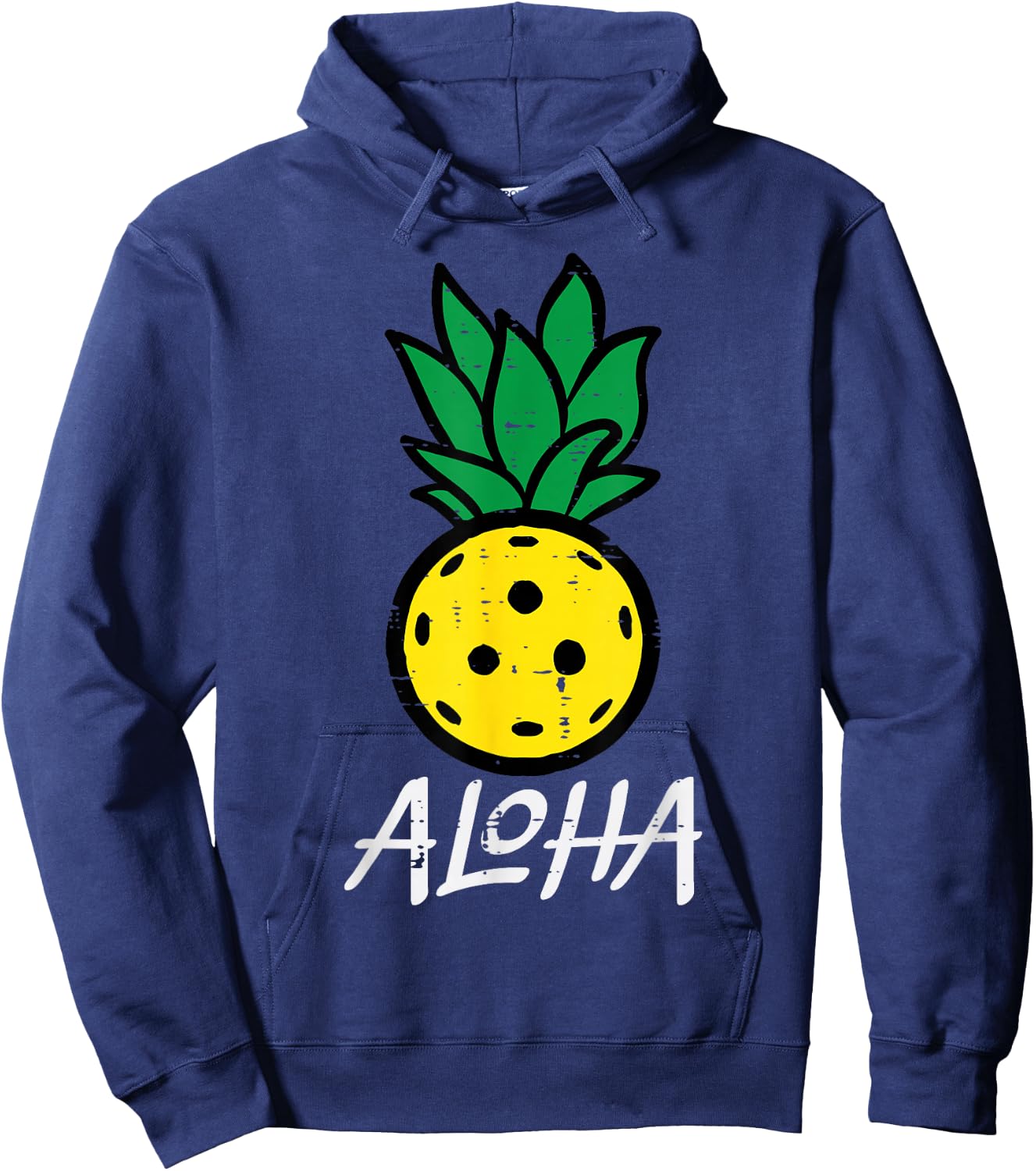 Pickleball Pineapple Aloha Pickle Ball Hawaii Men Women Kids Hoodie - Hoodie | Navy