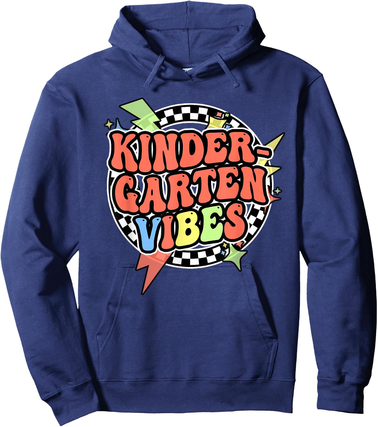 Groovy Kindergarten Vibes Shirt Workbook For Boys Girls Kids Hoodie - Hoodie | Navy